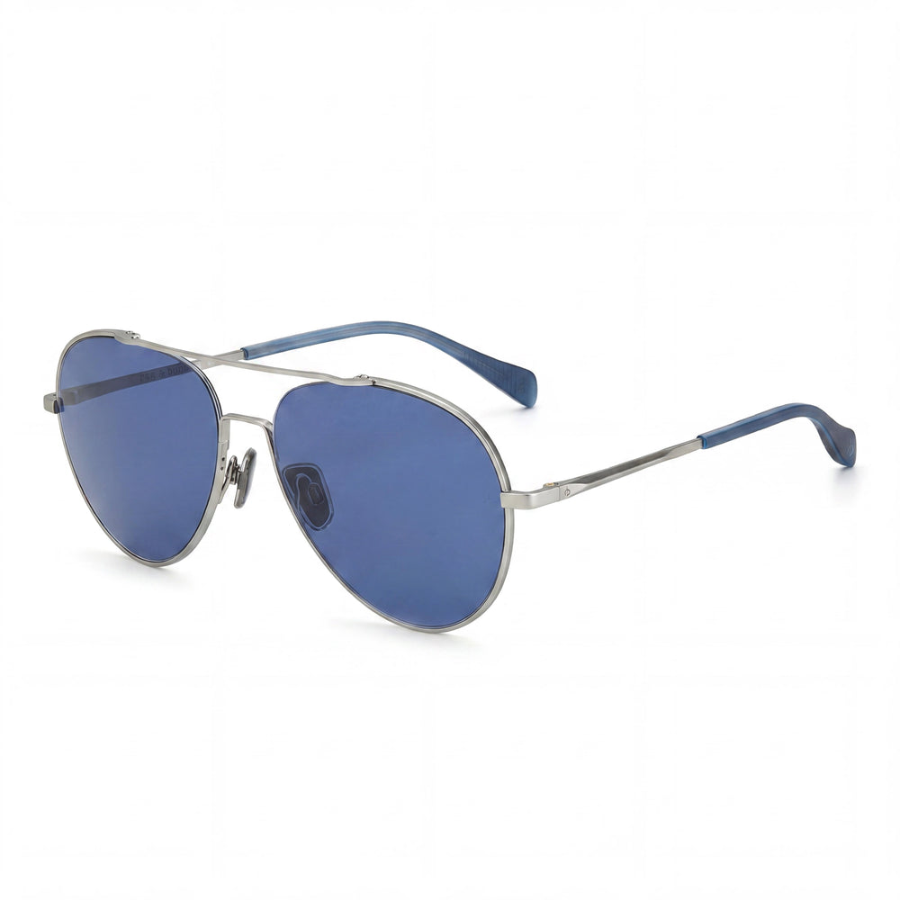 Gafas Rag & Bone Modern Unisex con Montura de Acero Aleado y Lentes de Policarbonato No Polarizadas Grises de 58 mm