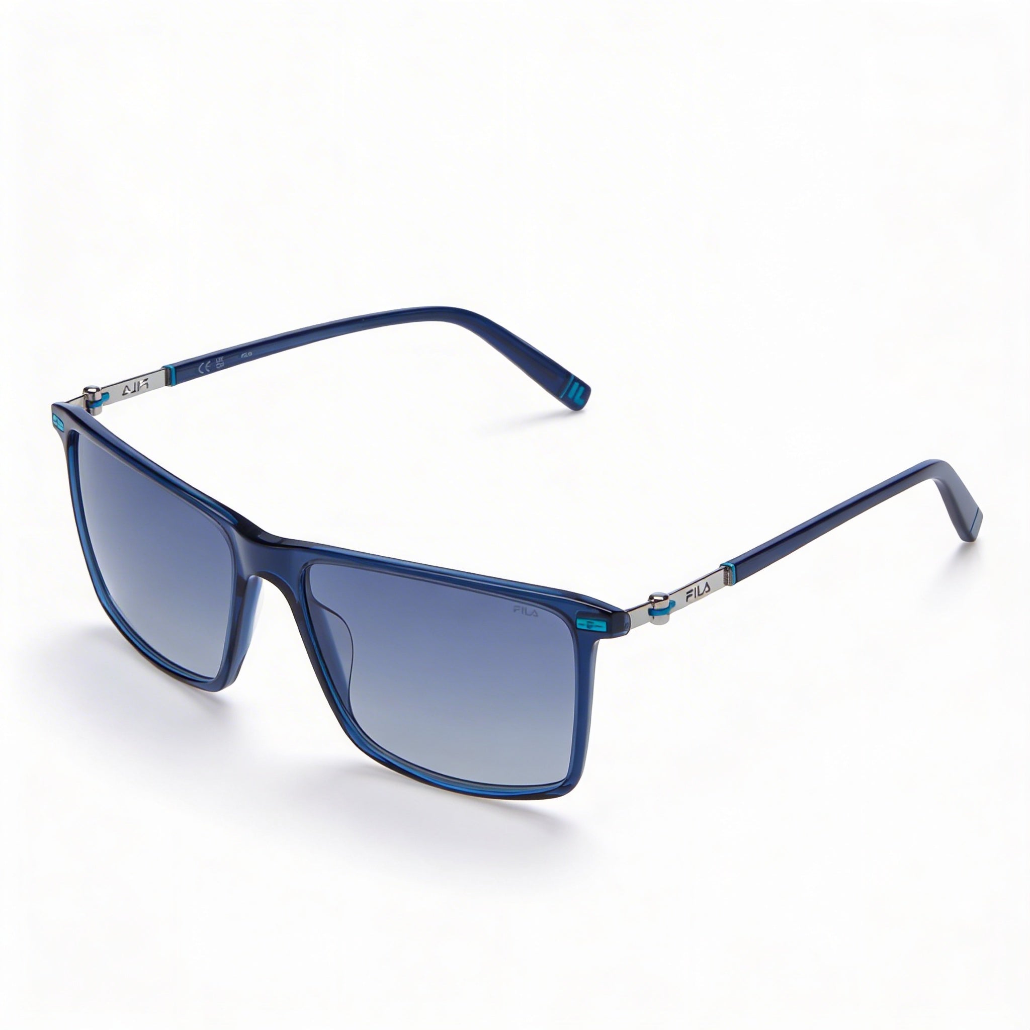 FILA Modern Men's Blue Transparent Acetate UV Protection Sunglasses 57mm, Photo 2