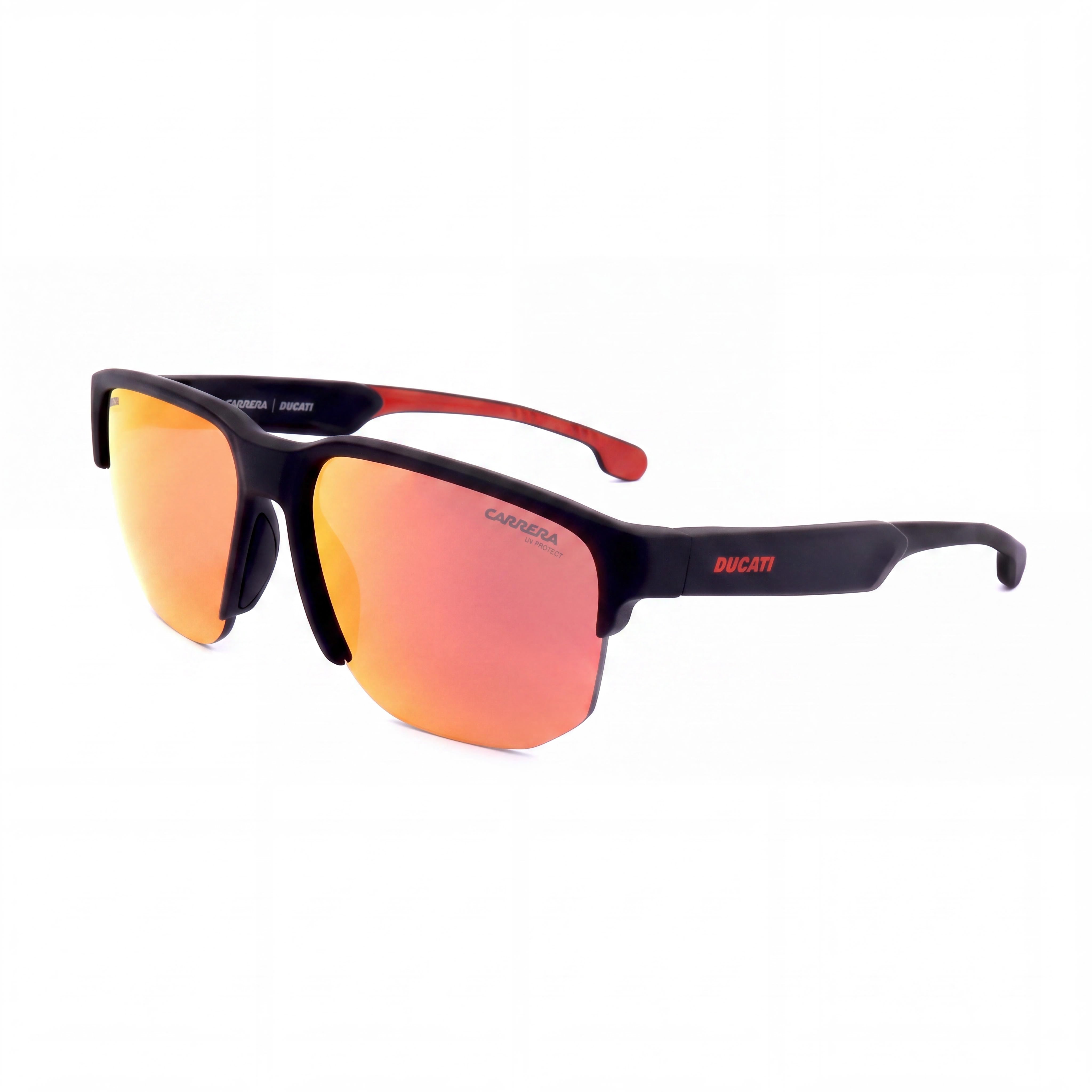 Carrera Ducati CARDUC 028/S Unisex Sunglasses with Black Red Acetate Frame, Gradient Black/Red Lenses, UV Protected, 63mm, Photo 1