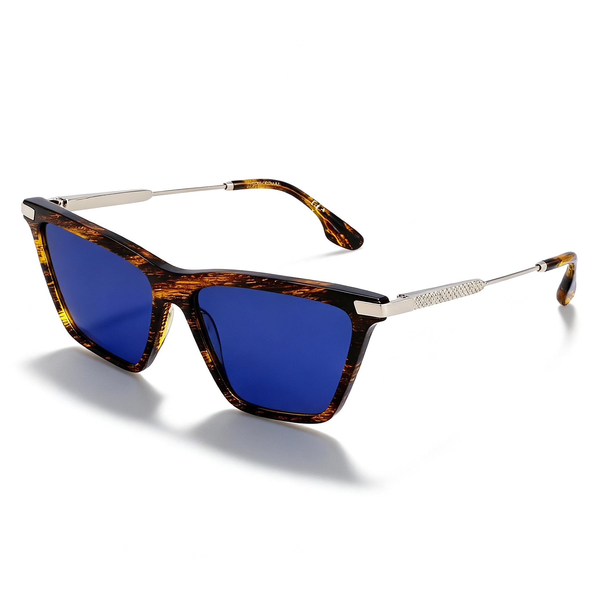 Victoria Beckham Modern VB663S Women's Acetate Non-Polarized Sunglasses, Translucent Horn, 57mm