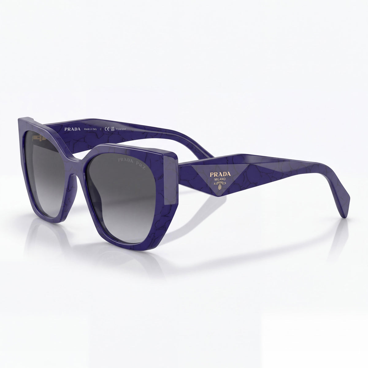 Prada 0PR 19ZS Women's Modern Polycarbonate Baltic Marble Blue UV Protection Non-Polarized Sunglasses 55mm, Photo 1