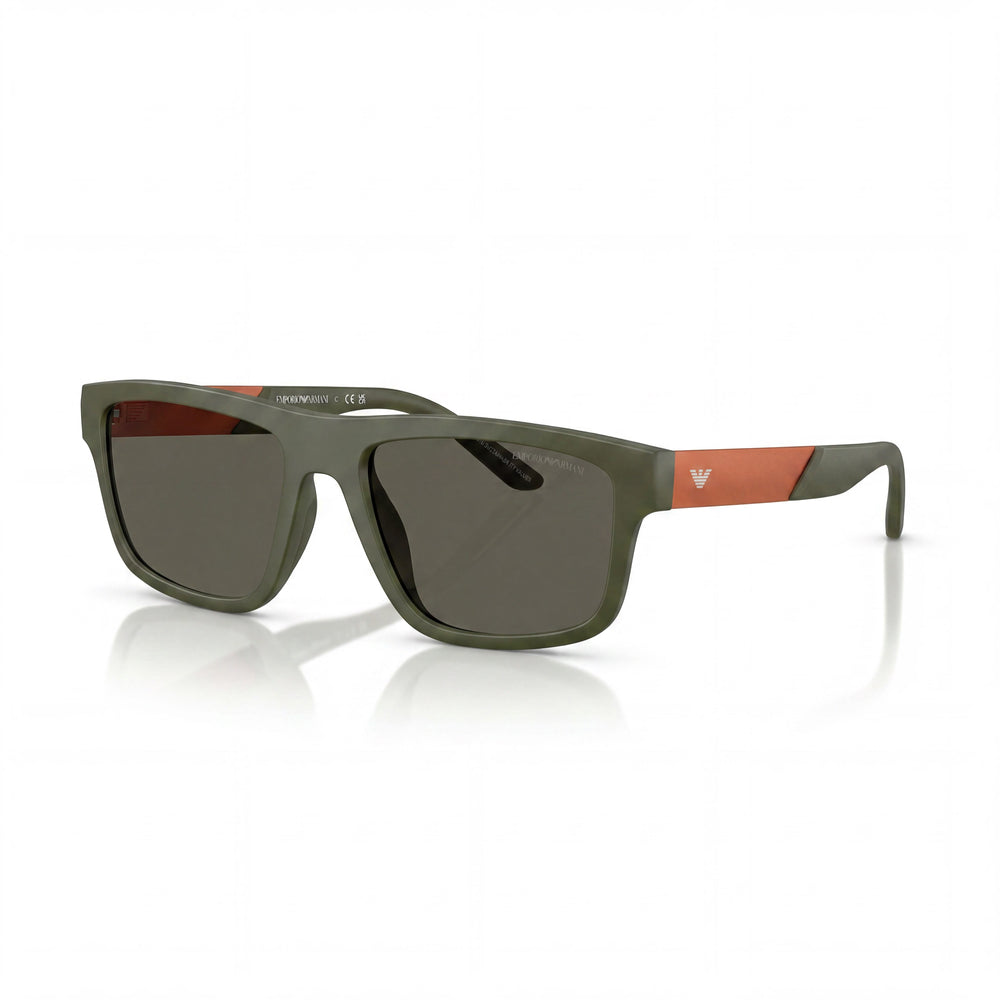 Gafas de sol Emporio Armani Ea4244u Universal Fit de plástico no polarizadas para mujer, verde mate marrón oscuro 57 mm