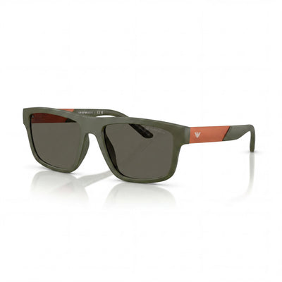 Gafas de sol Emporio Armani Ea4244u Universal Fit de plástico no polarizadas para mujer, verde mate marrón oscuro 57 mm
