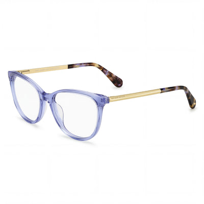 kate spade new york KIMBERLEE Gafas de sol para mujer con montura de plástico azul y lentes polarizadas, ancho de lente de 52 milímetros