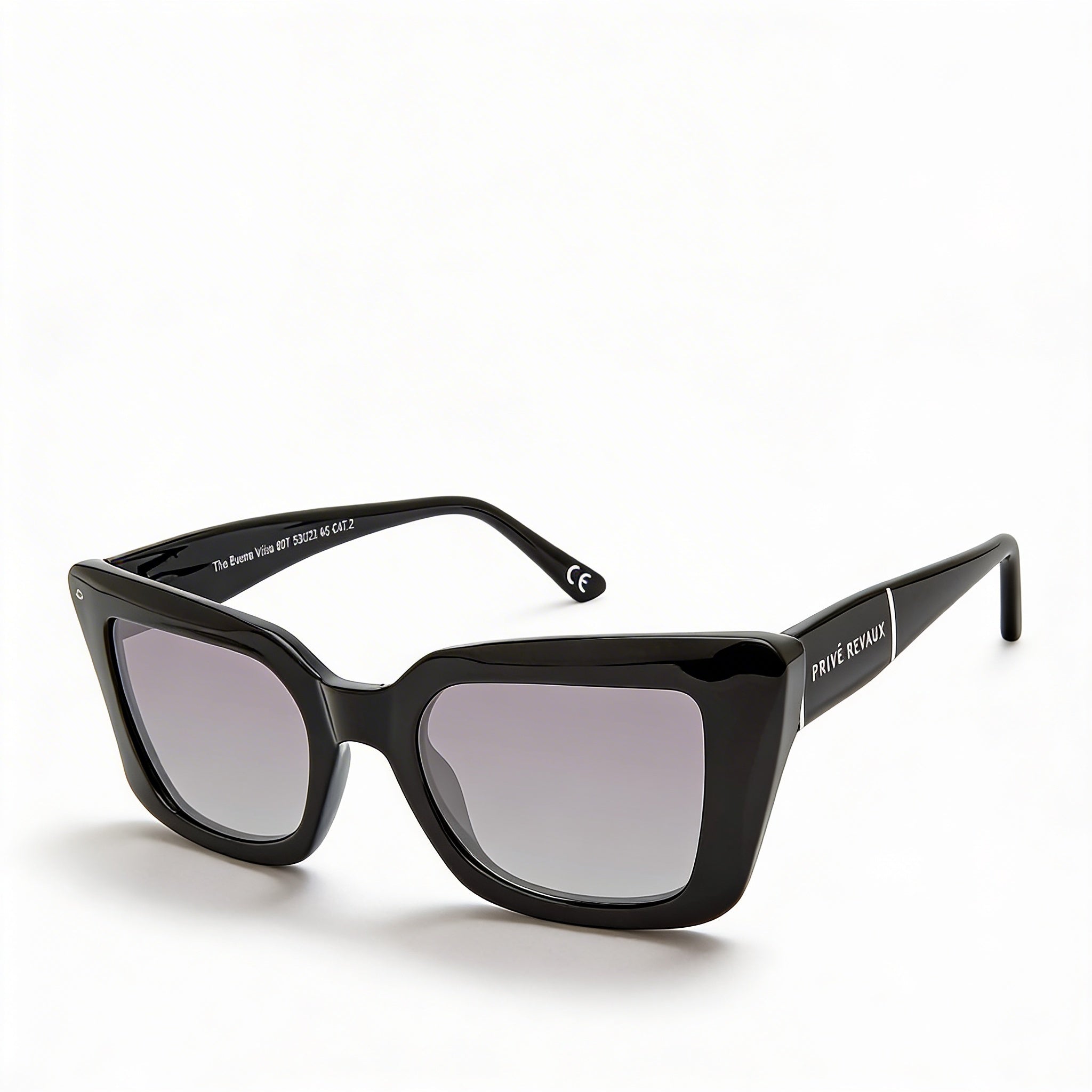 Gafas de sol PRIVÉ REVAUX clásicas unisex, inyectadas, negras, de policarbonato de 50mm, protección UV, no polarizadas, Photo 1