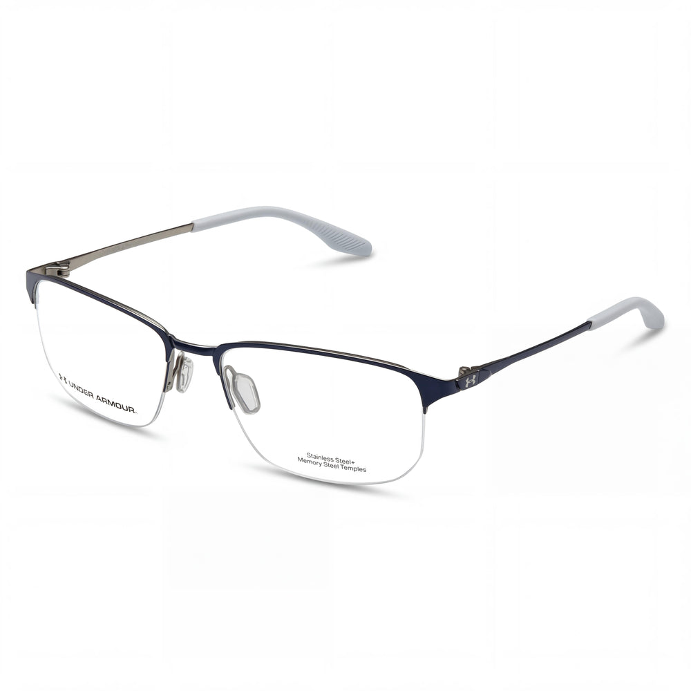 Gafas de sol Under Armour Modern unisex con montura de acero de aleación azul y lentes de policarbonato no polarizadas de 54 mm
