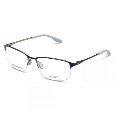 Gafas de sol Under Armour Modern unisex con montura de acero de aleación azul y lentes de policarbonato no polarizadas de 54 mm