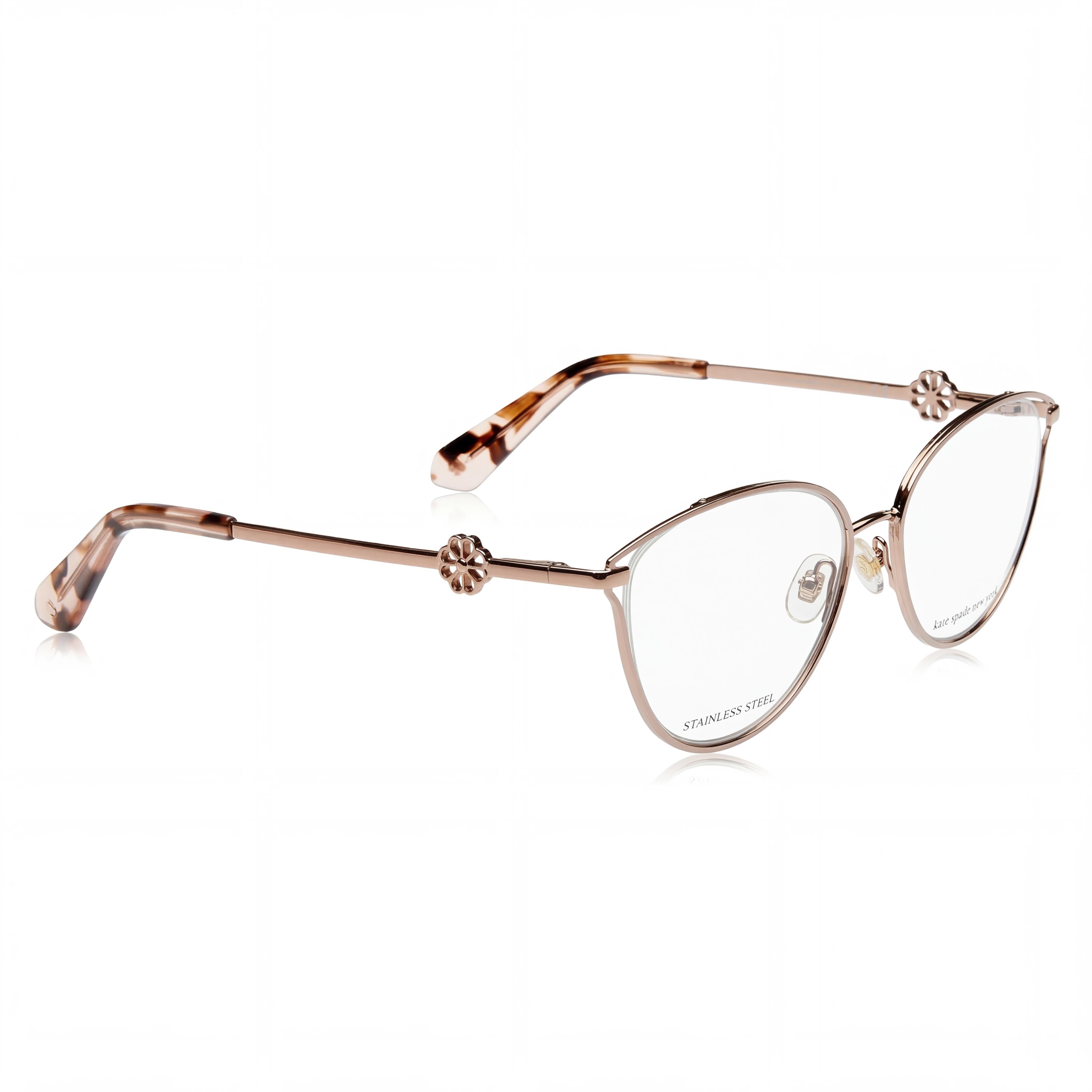Kate Spade New York Scarletta/G - Gafas de sol estilo ojo de gato para mujer, montura semicircular de acero inoxidable en oro rojo, 53 mm, Photo 1