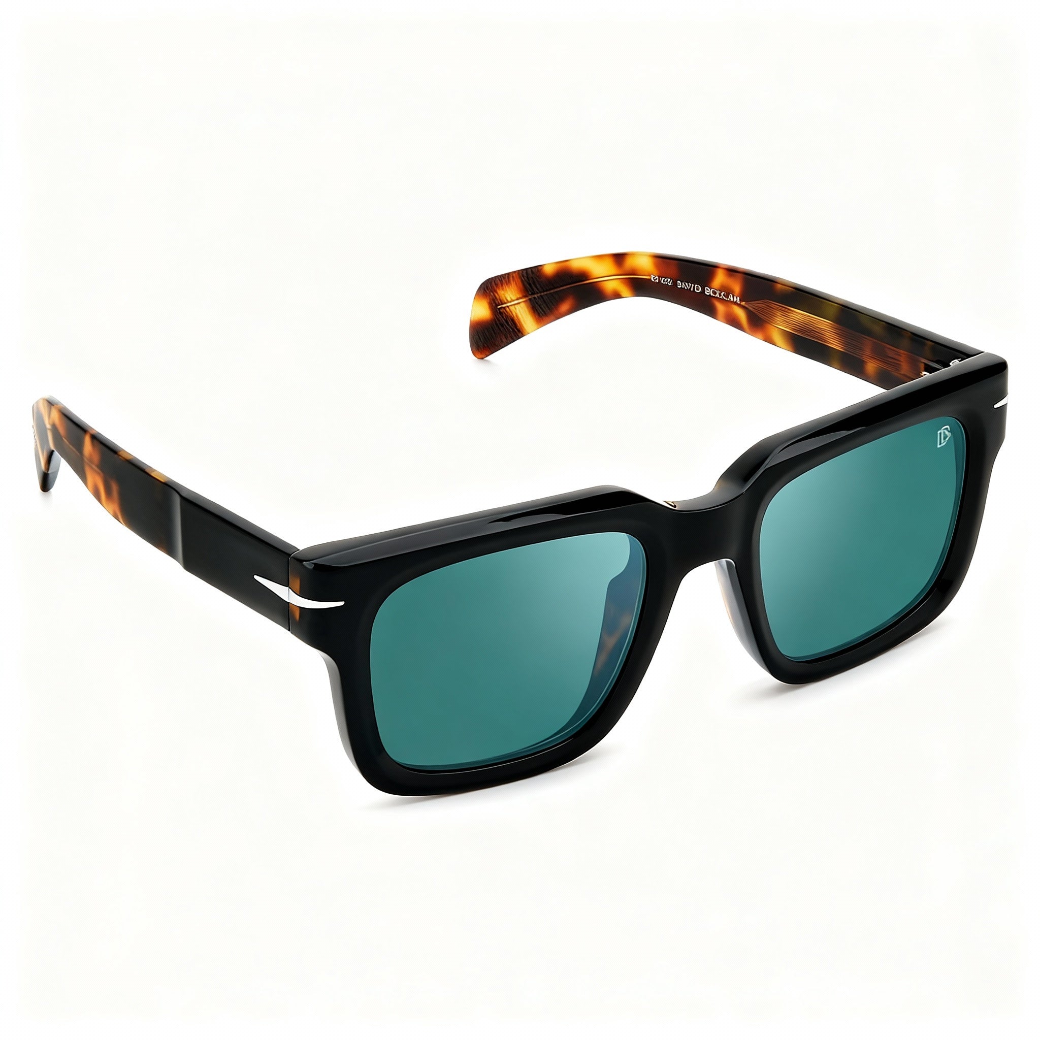 David Beckham DB 7100/S Men's Classic Aluminium Black Havana Green Mirror Non-Polarized Sunglasses 52-21-145