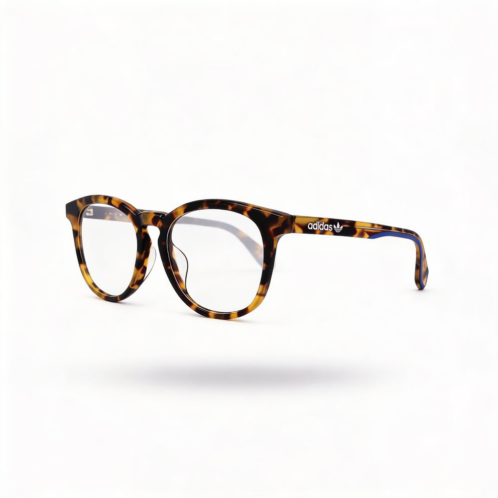 Adidas Originals OR5019-F Women's Prescription Ready Eyeglasses, Blonde Havana & Shiny Black, 54-17-140