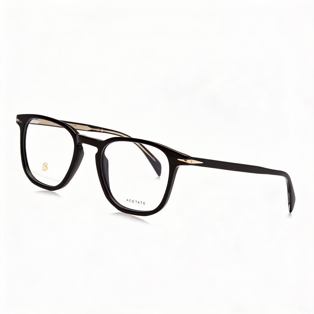 Gafas de sol David Beckham DB 1050 unisex de estilo moderno con montura de acetato negro y lentes de policarbonato negro de 49 mm
