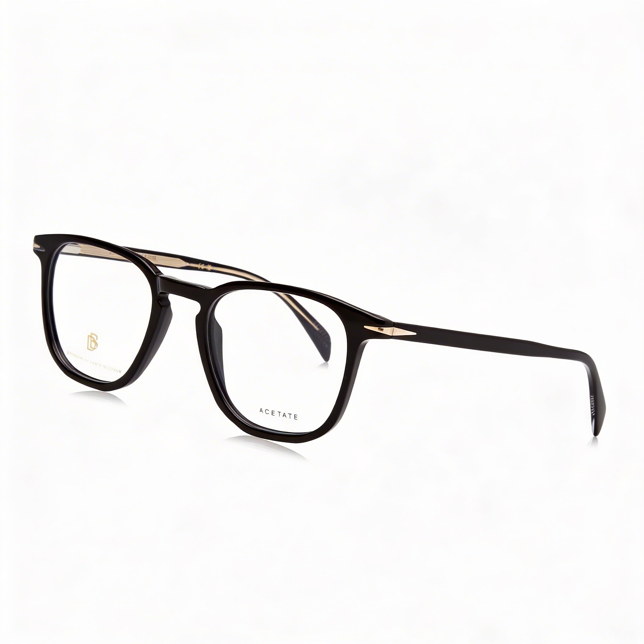 Gafas de sol David Beckham DB 1050 unisex de estilo moderno con montura de acetato negro y lentes de policarbonato negro de 49 mm, Photo 1