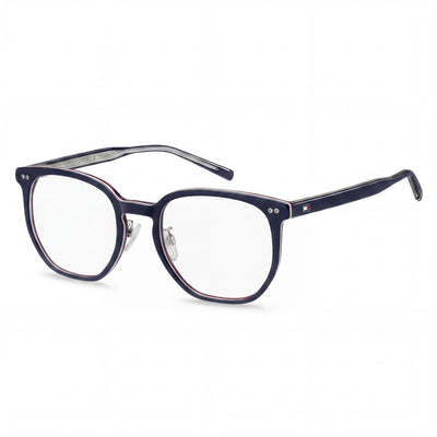 Montura Tommy Hilfiger para hombre, gafas ópticas casuales, material de acetato multicolor, lente de 53 mm