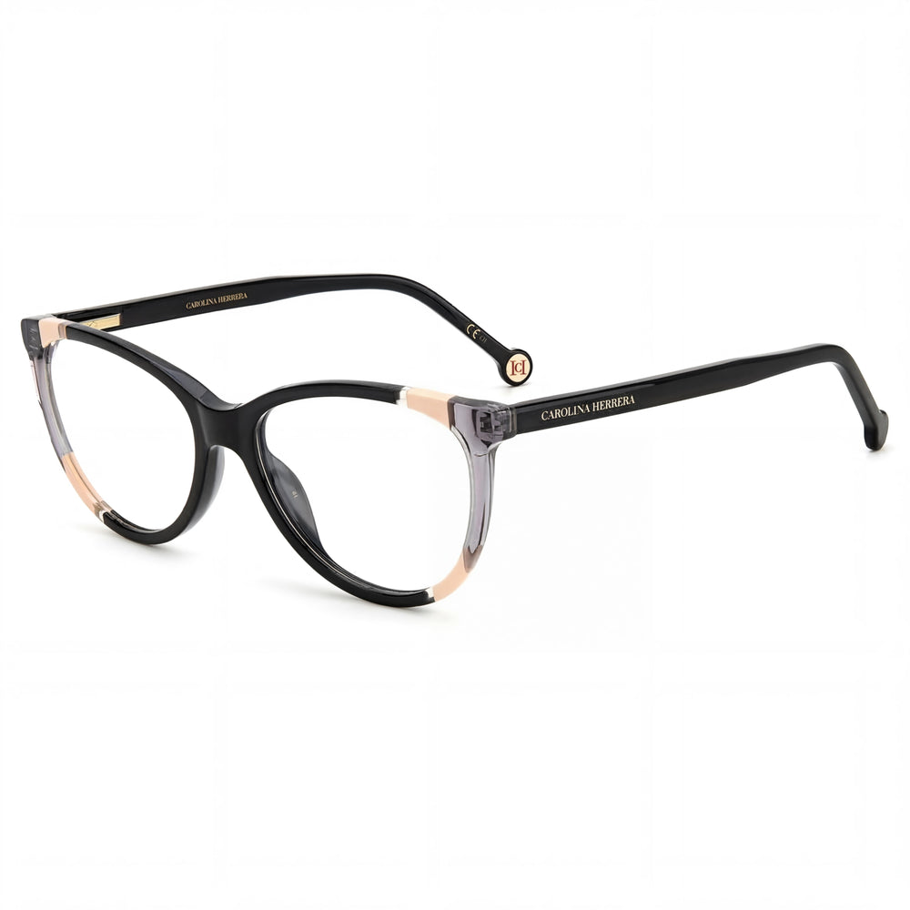Carolina Herrera Women's CH 0064 Acetate Black Nude Frame Polycarbonate Lenses UV Protected Sunglasses 55mm