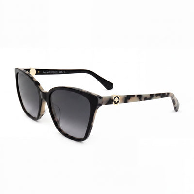 Kate Spade New York Amiyah/G/S Women's Black Gray Shaded Composite Cat Eye UV Protected Sunglasses 56mm