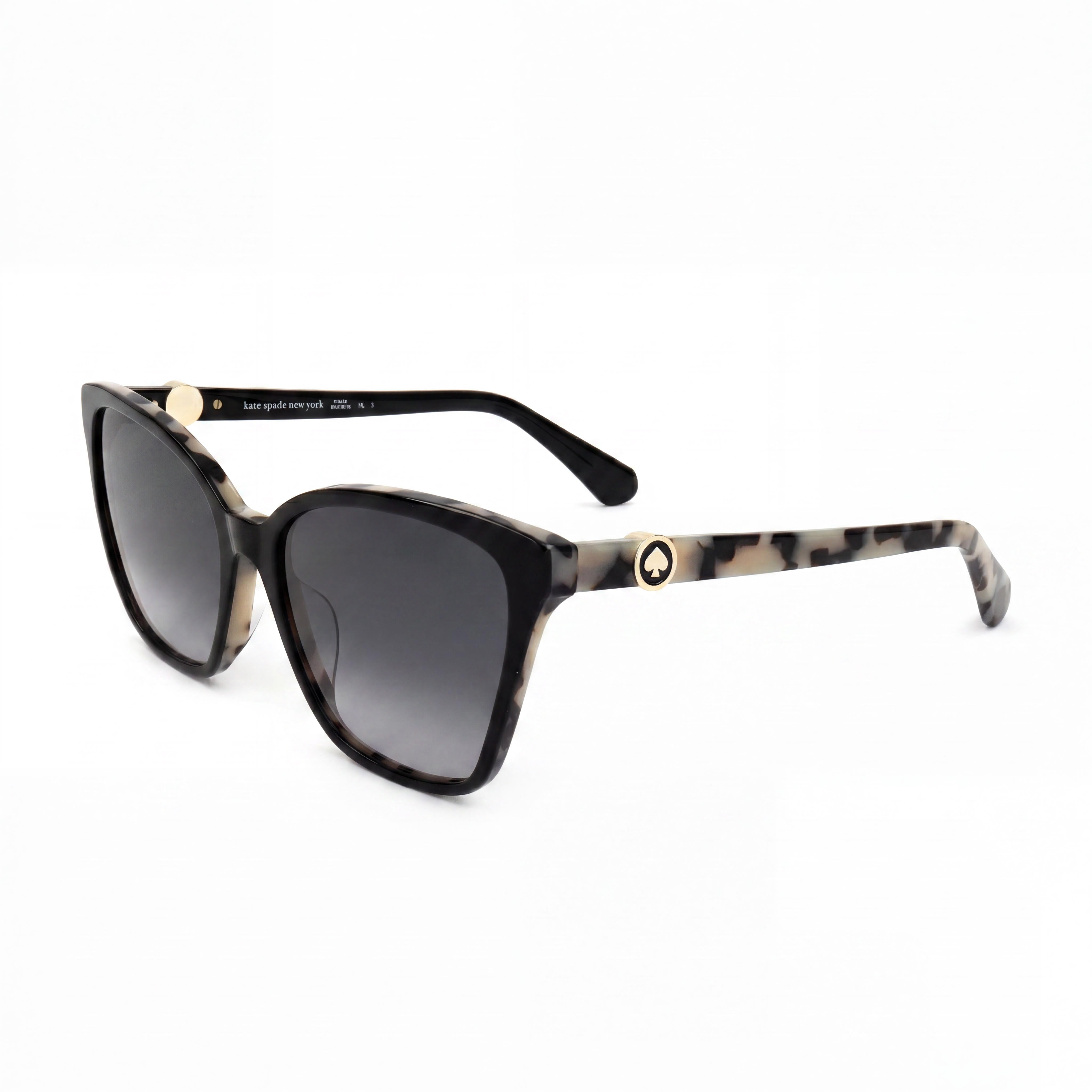 Kate Spade New York Amiyah/G/S Women's Black Gray Shaded Composite Cat Eye UV Protected Sunglasses 56mm, Photo 1