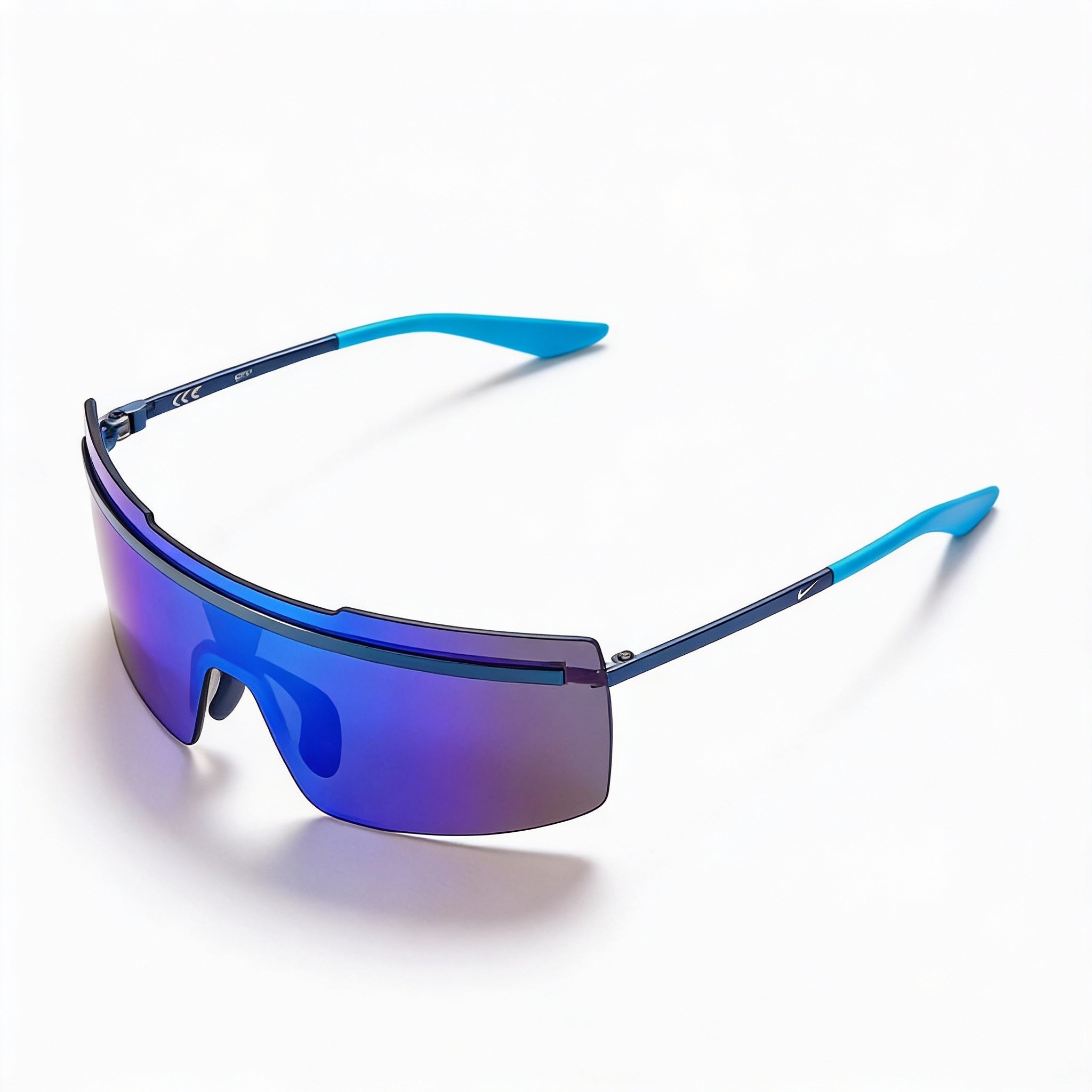 Nike Classic Unisex Blue Metal Frame Road Tint Anti-Fog Anti-Reflective 100% UV400 Protection Sunglasses, Photo 1