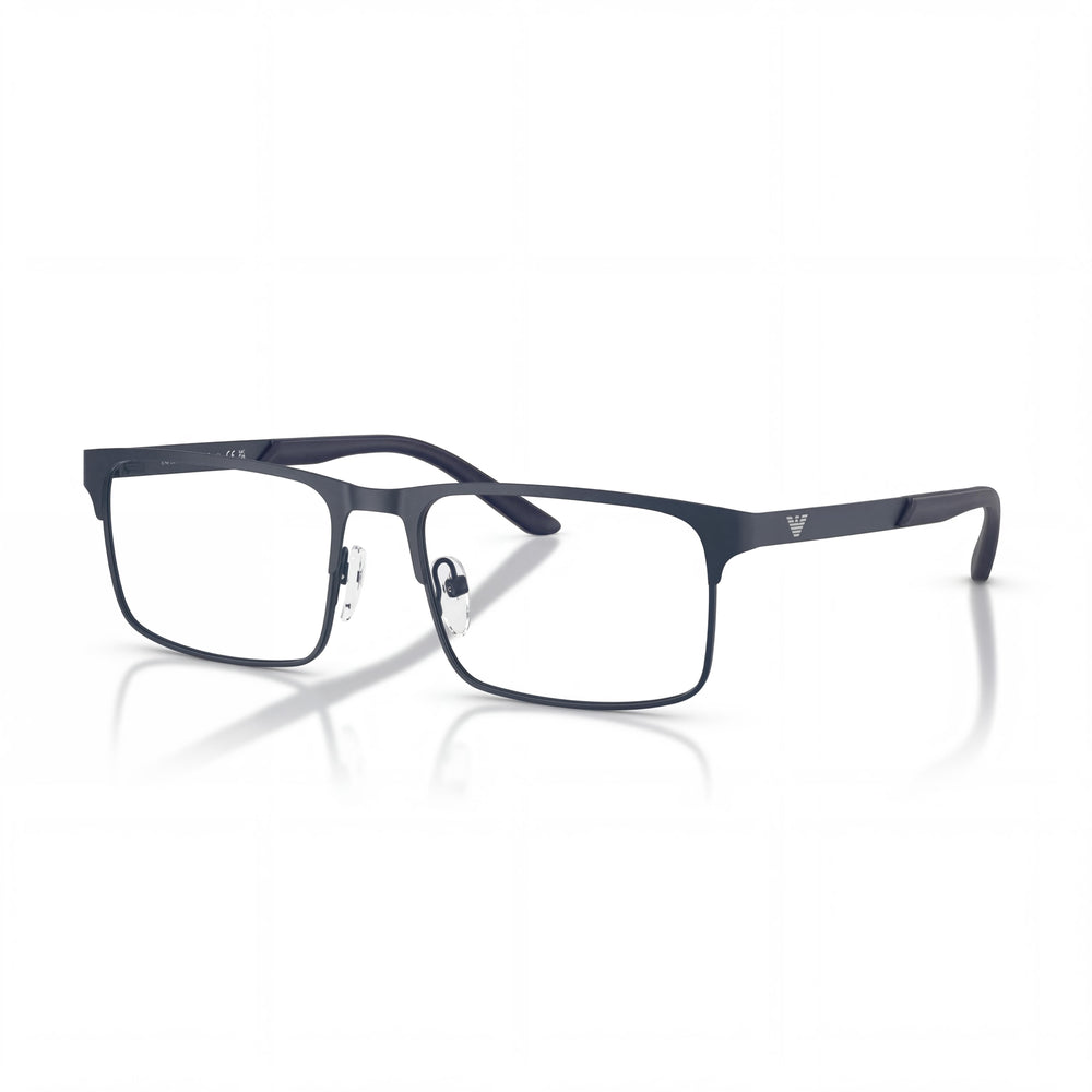 Emporio Armani Ea1170 Men’s Matte Blue Metal Rectangular Prescription Eyeglasses 55mm