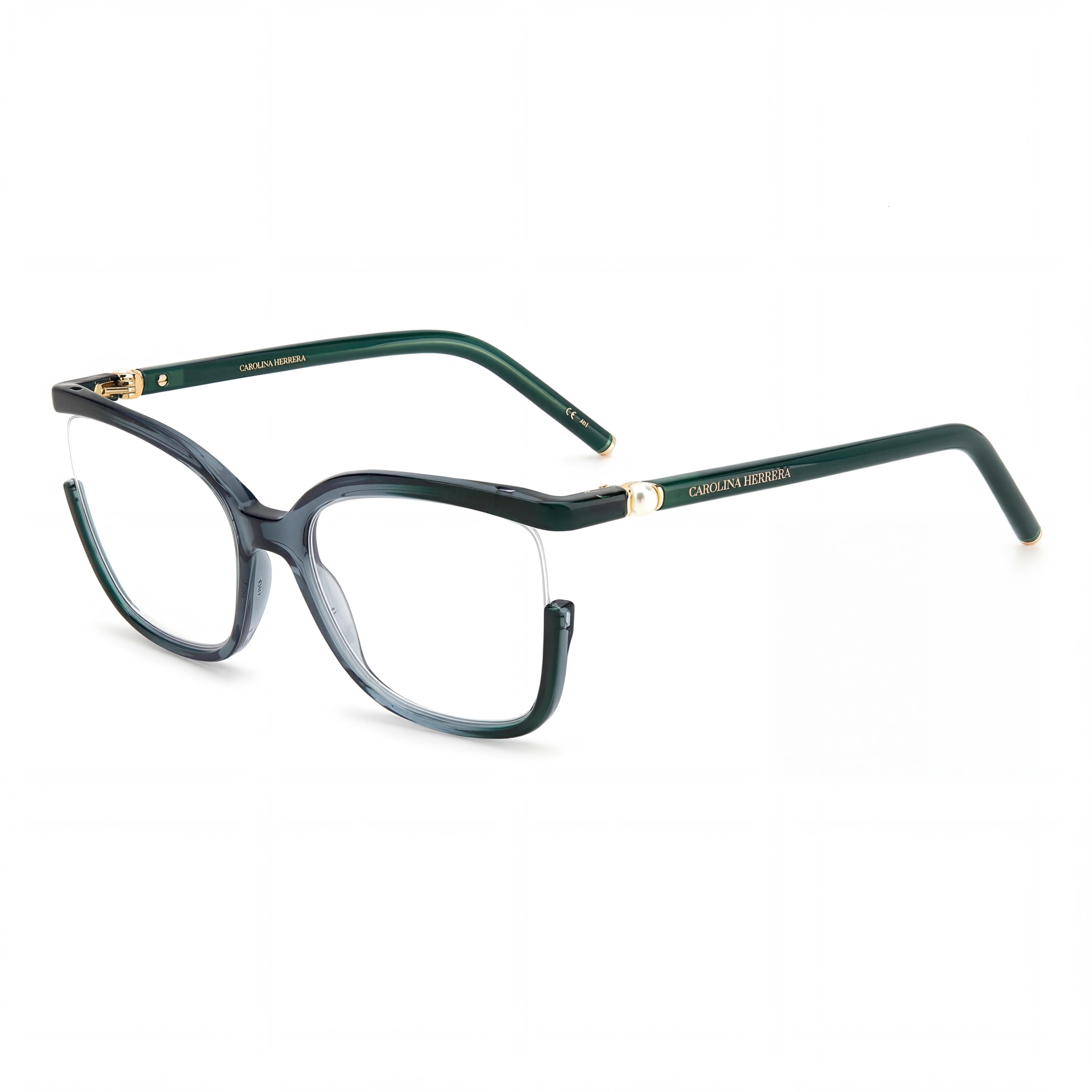 Carolina Herrera Modern Women's Propionate Grey Teal Sunglasses 53mm, Photo 1
