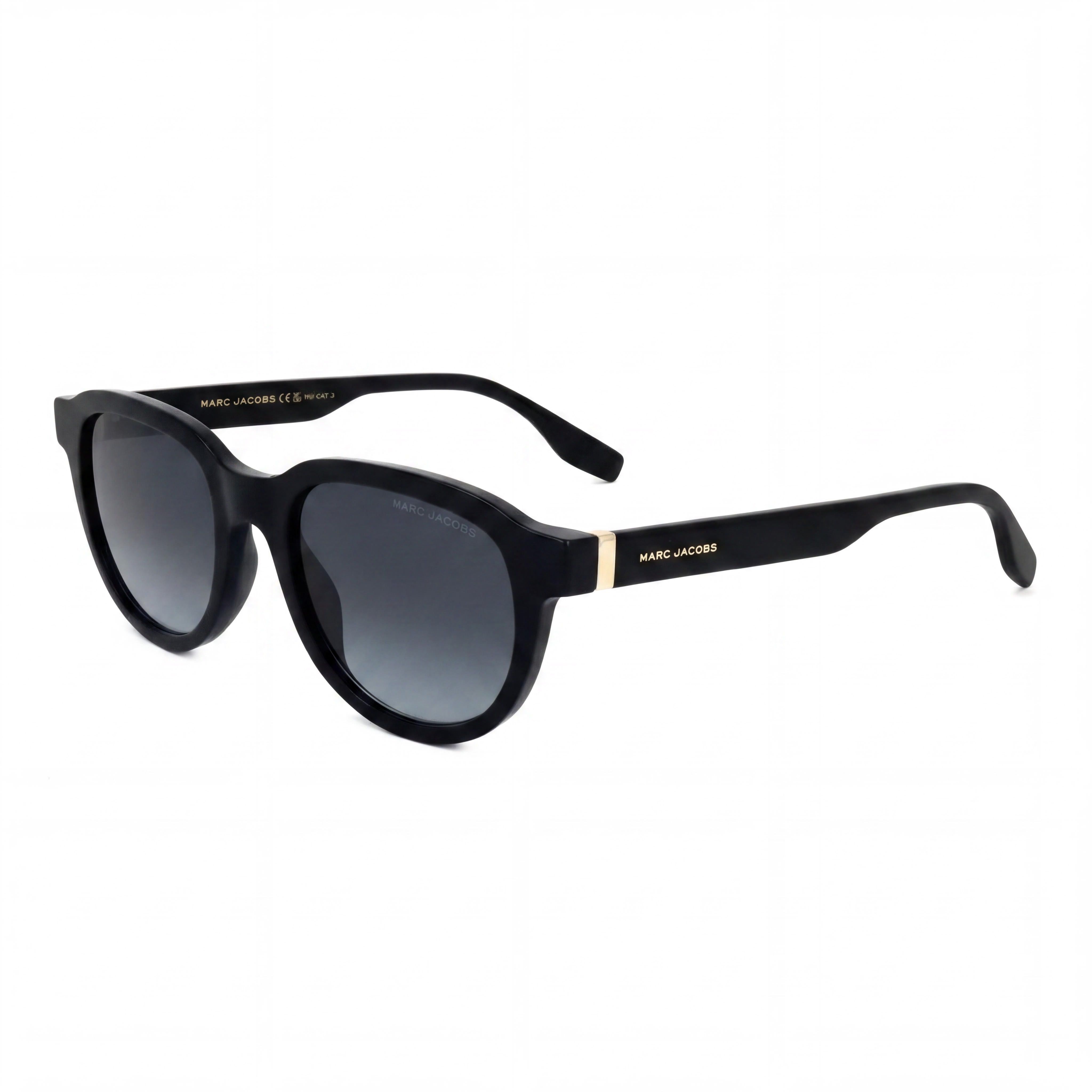 Marc Jacobs Modern Women's Black Plastic Frame with Black Polycarbonate UV Protection Lenses Sunglasses 52mm, Photo 1
