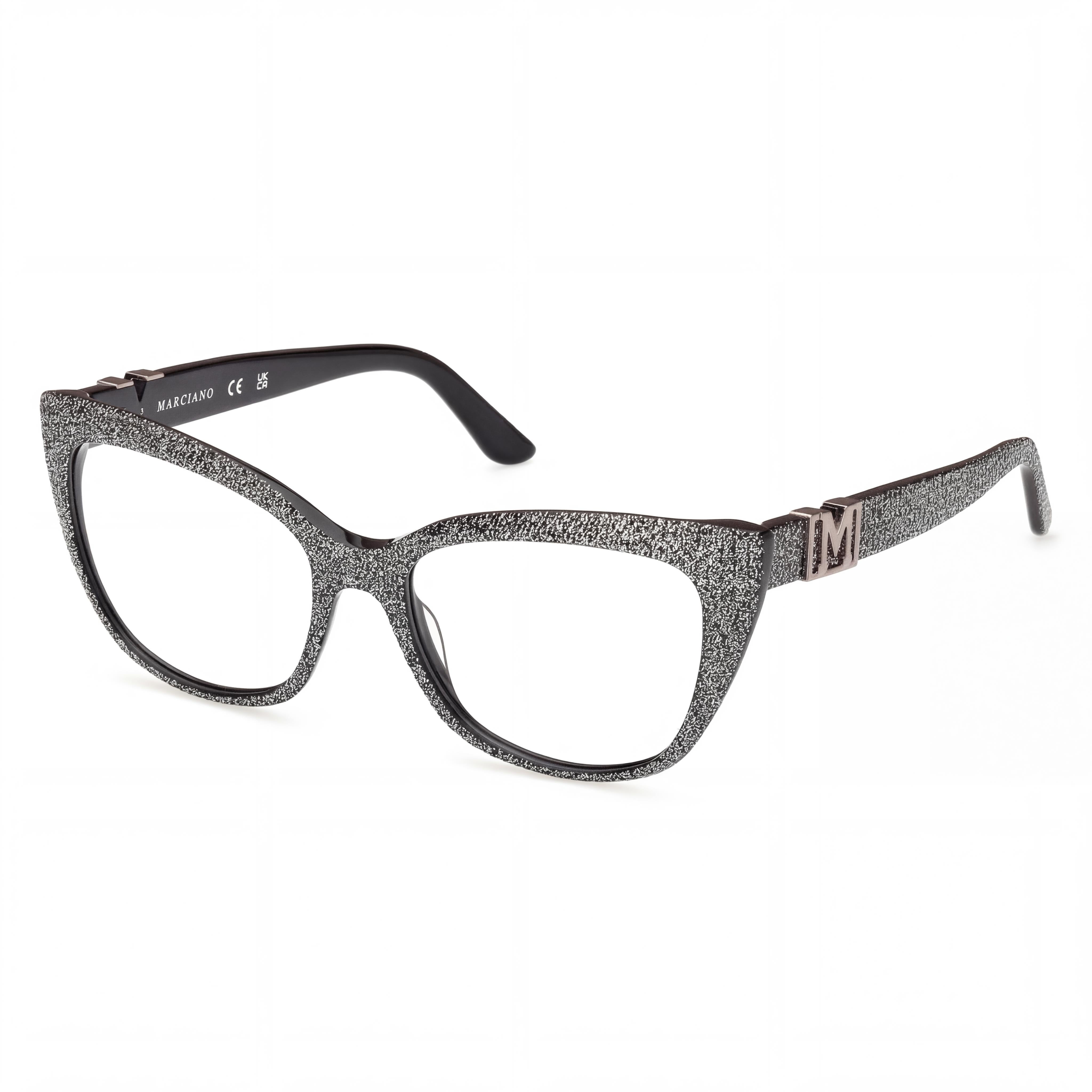 GUESS by Marciano Gm50008 Women's Shiny Black Plastic Frame Polycarbonate Lenses Eyeglasses 55mm, Photo 1