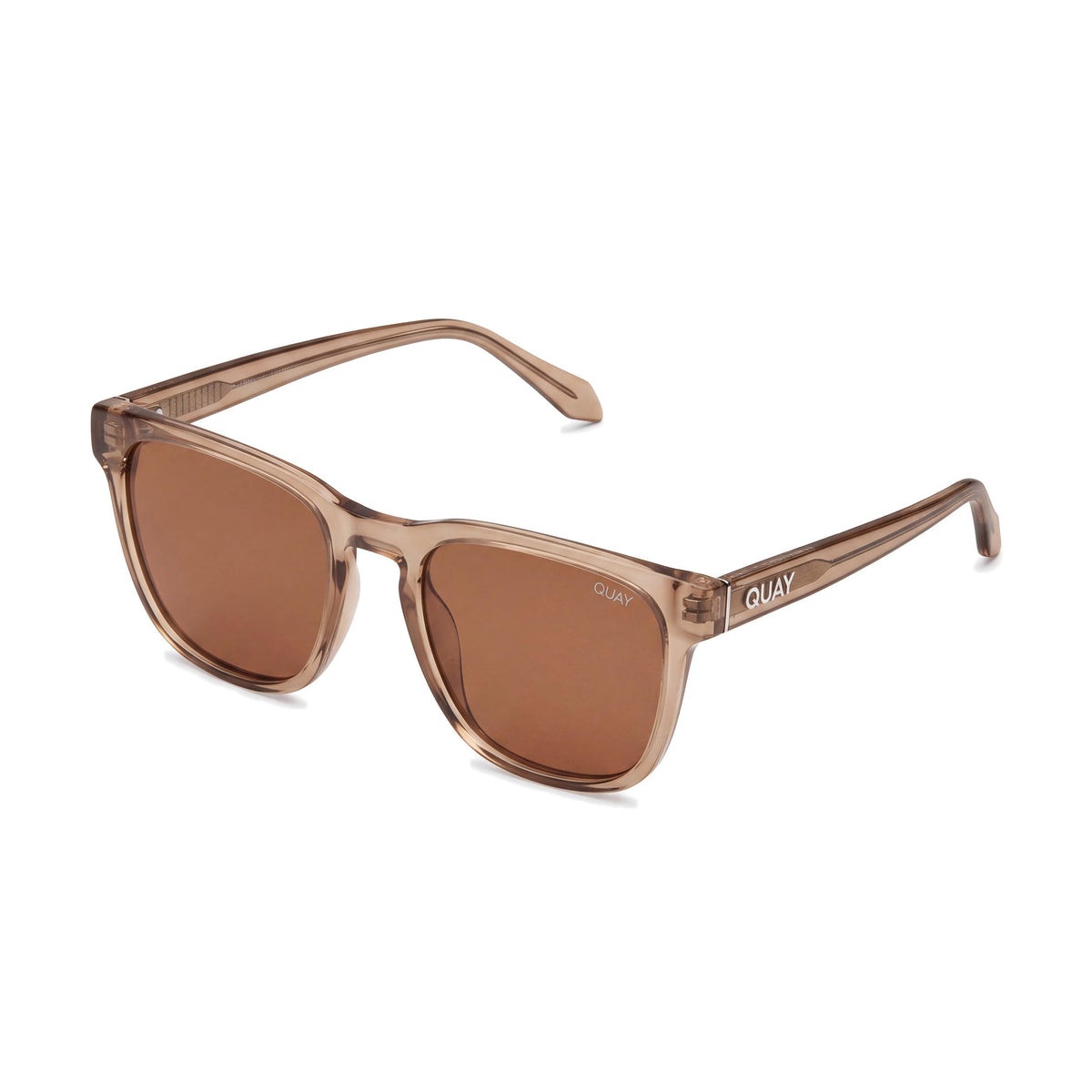 QUAY AUSTRALIA Unplugged Men's INJECTION Oat Brown Frame Brown Polarized UV Protection Sunglasses 145-18-144mm, Photo 1