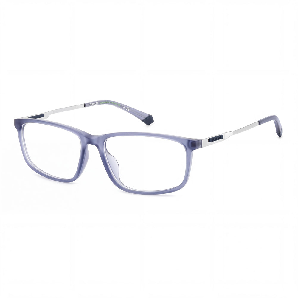 Gafas de sol Polaroid informales para hombre con montura de poliamida ecológica, montura y lentes azul mate, 58 mm