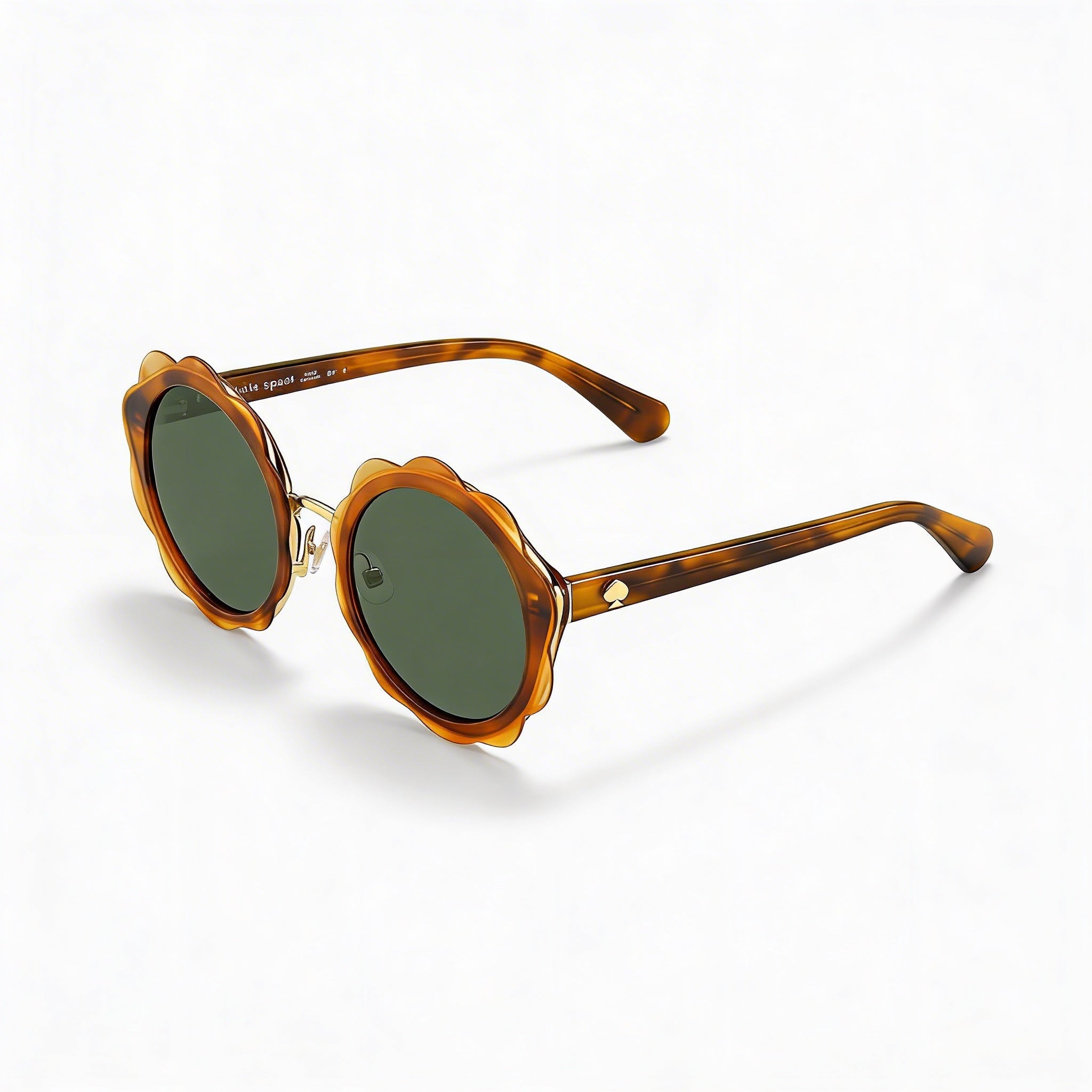 Gafas de sol Kate Spade New York Karrie/S para mujer, redondas, de plástico, con protección UV, color marrón y verde, 52 mm, Photo 1
