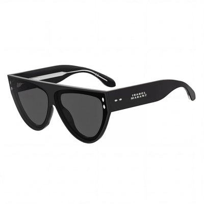 Gafas de sol casuales Isabel Marant para mujer, negras, con montura cuadrada de plástico y lentes de policarbonato, 69 mm