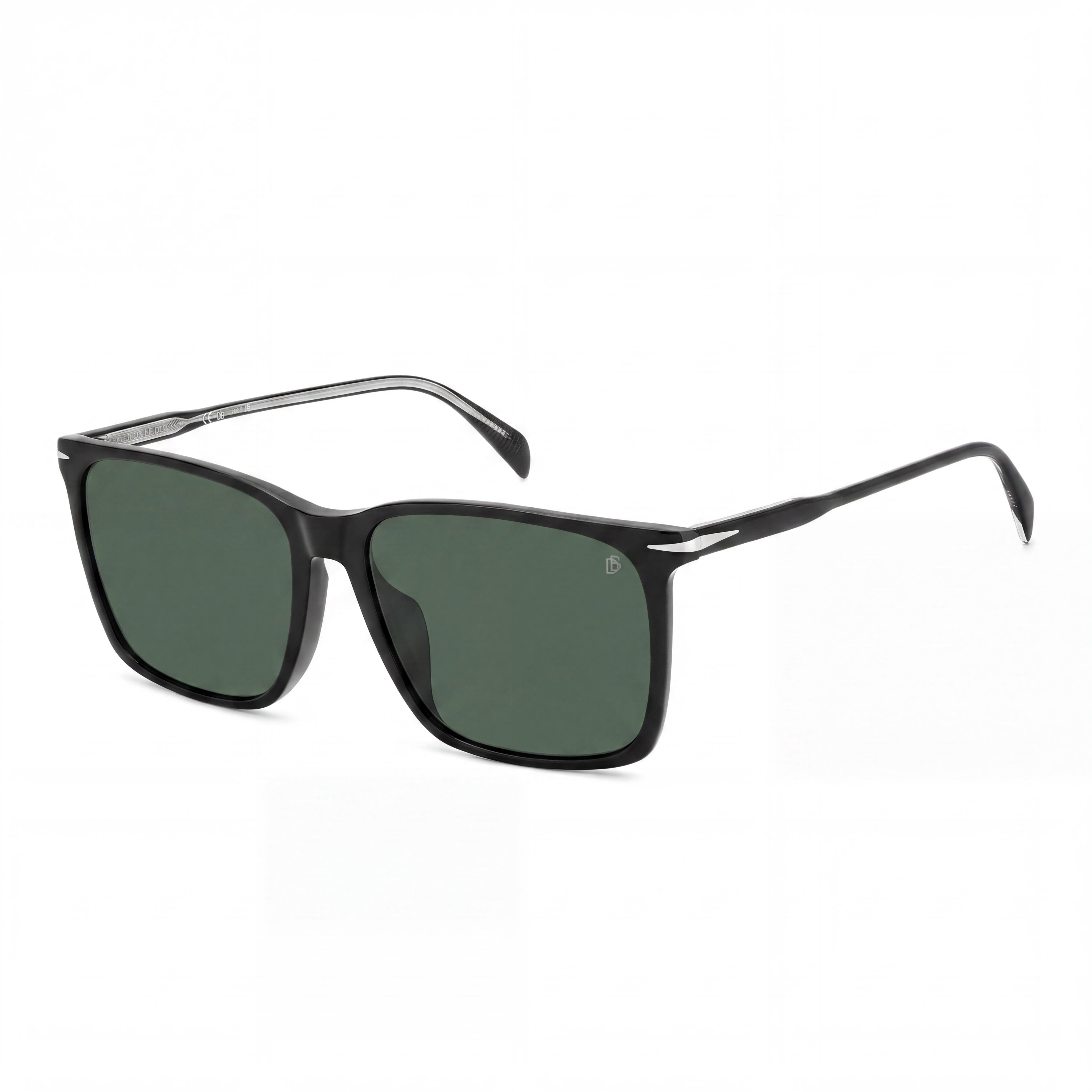 Gafas de sol polarizadas David Beckham Casual Db 1145-G-S para hombre, montura de acetato ligero negro, lentes verdes de 58 mm, Photo 1