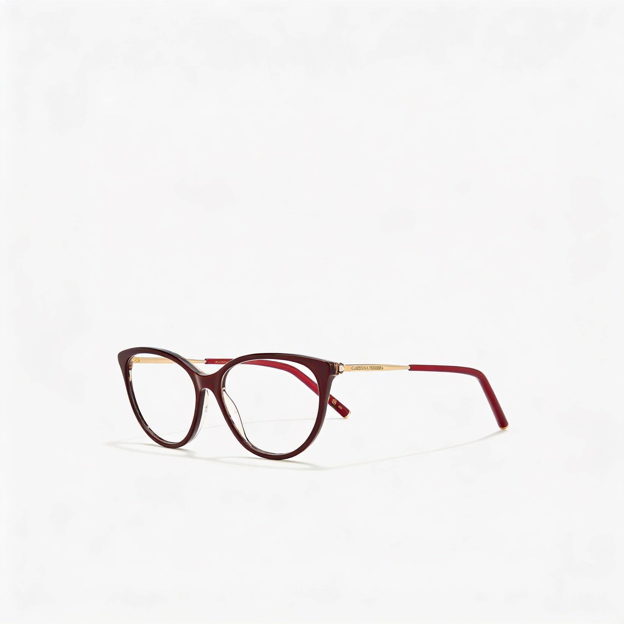 Carolina Herrera Her 0196 Unisex Plastic Burgundy Gold Frame Burgundy Gold Lens Polycarbonate Sunglasses 55mm, Photo 1