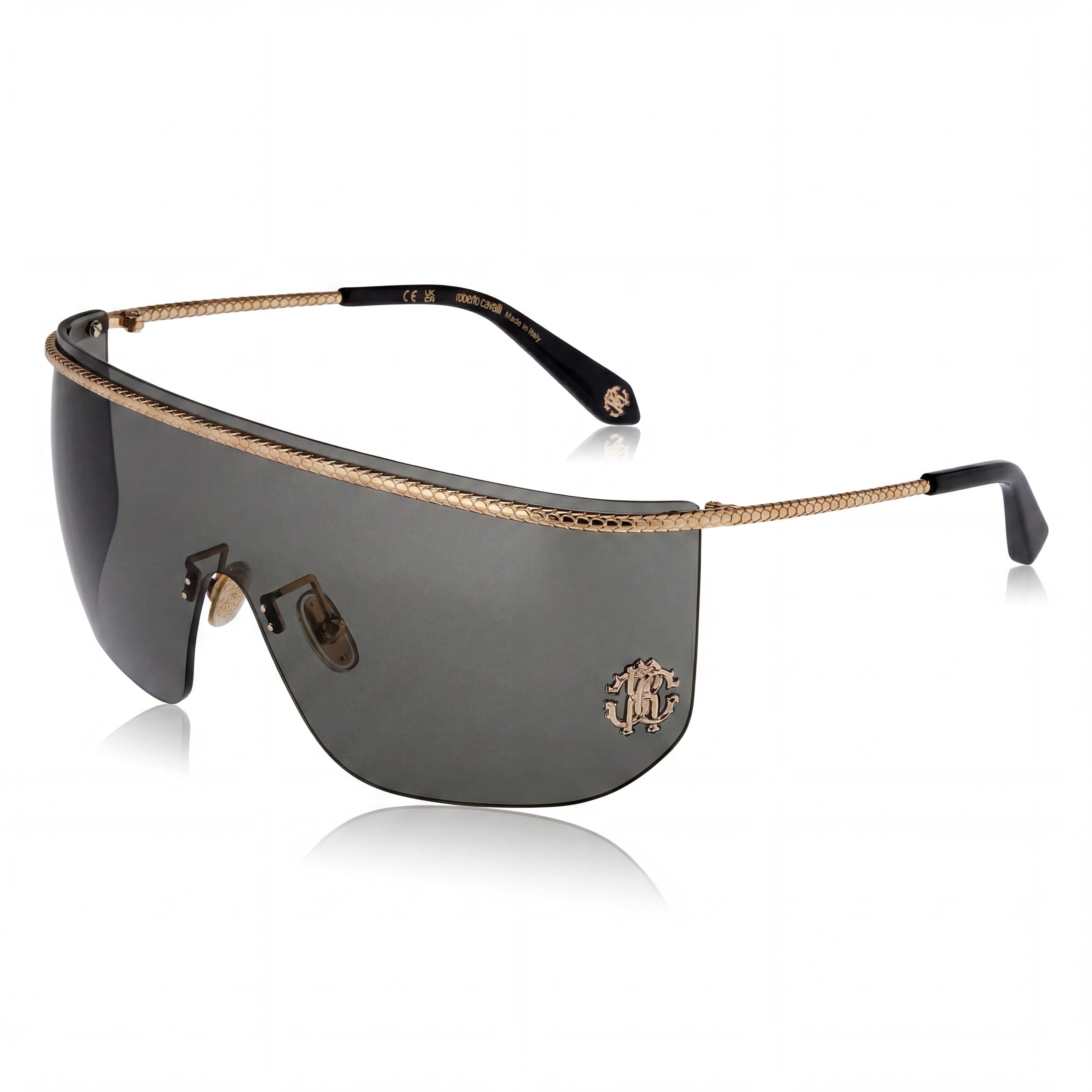 Roberto Cavalli Modern Women's Metal Shiny Rose Gold Sunglasses 99mm, Photo 1