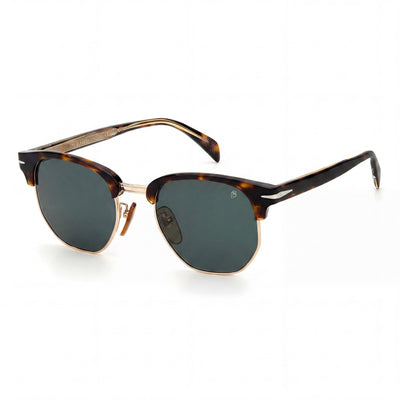 Gafas de sol David Beckham Db 1002/S unisex color Havana oscuro, montura de poliamida, lentes verdes, protección UV, 51 mm
