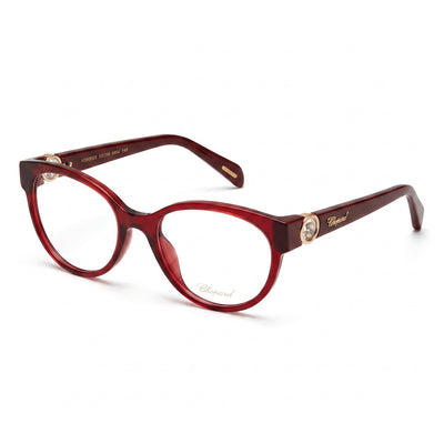 Chopard Classic VCH350S Women's Bordeaux Scuro Trasparente Lucido Acetate Optical Frame 53-19-145mm