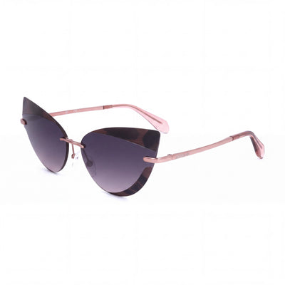 Gafas de sol unisex casuales adidas con montura metálica negra y rosa y lentes degradadas violeta no polarizadas de 64mm