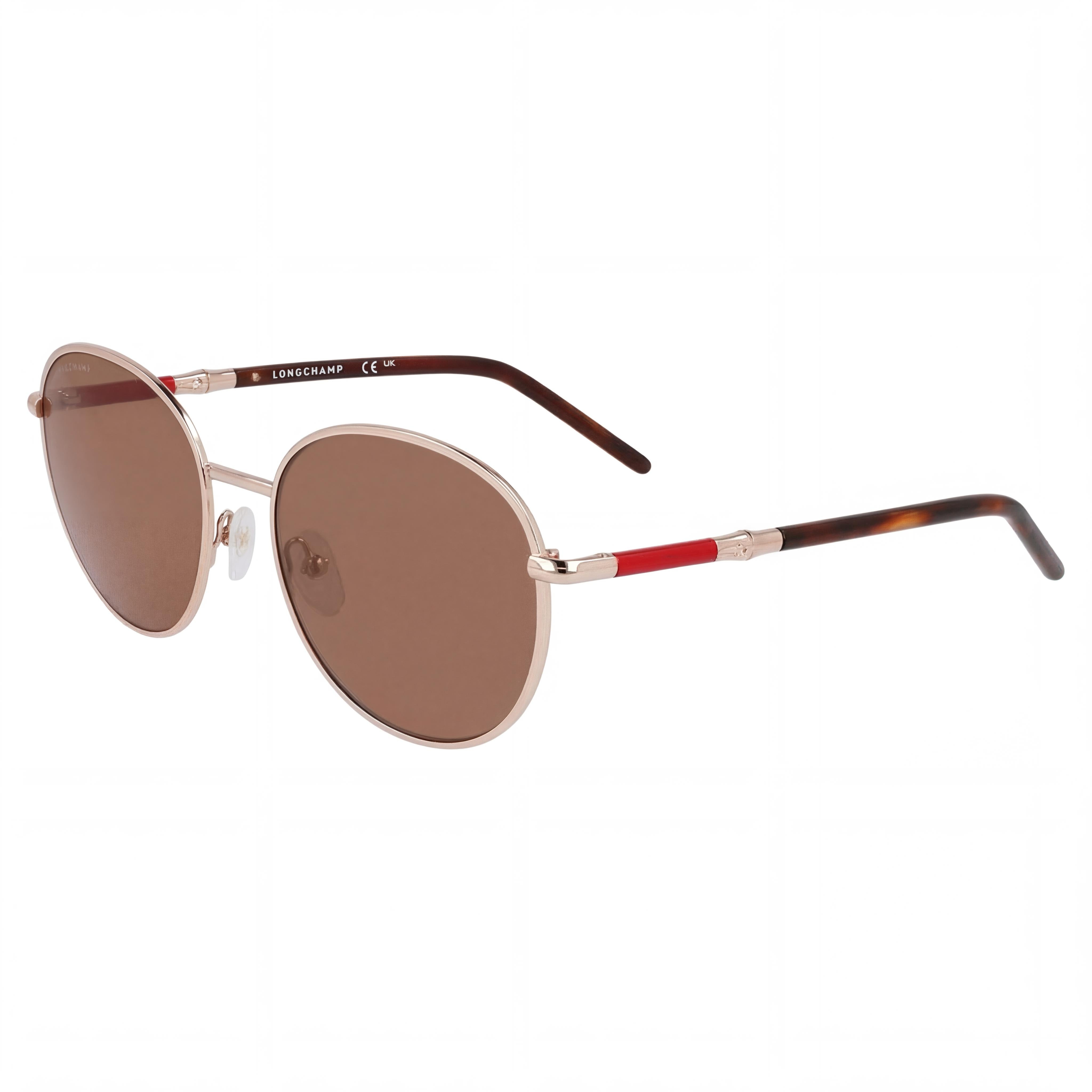 Gafas de sol Longchamp LO171S para mujer, estilo casual, con montura metálica en oro rosa y lentes de policarbonato no polarizadas, 53 mm, Photo 1