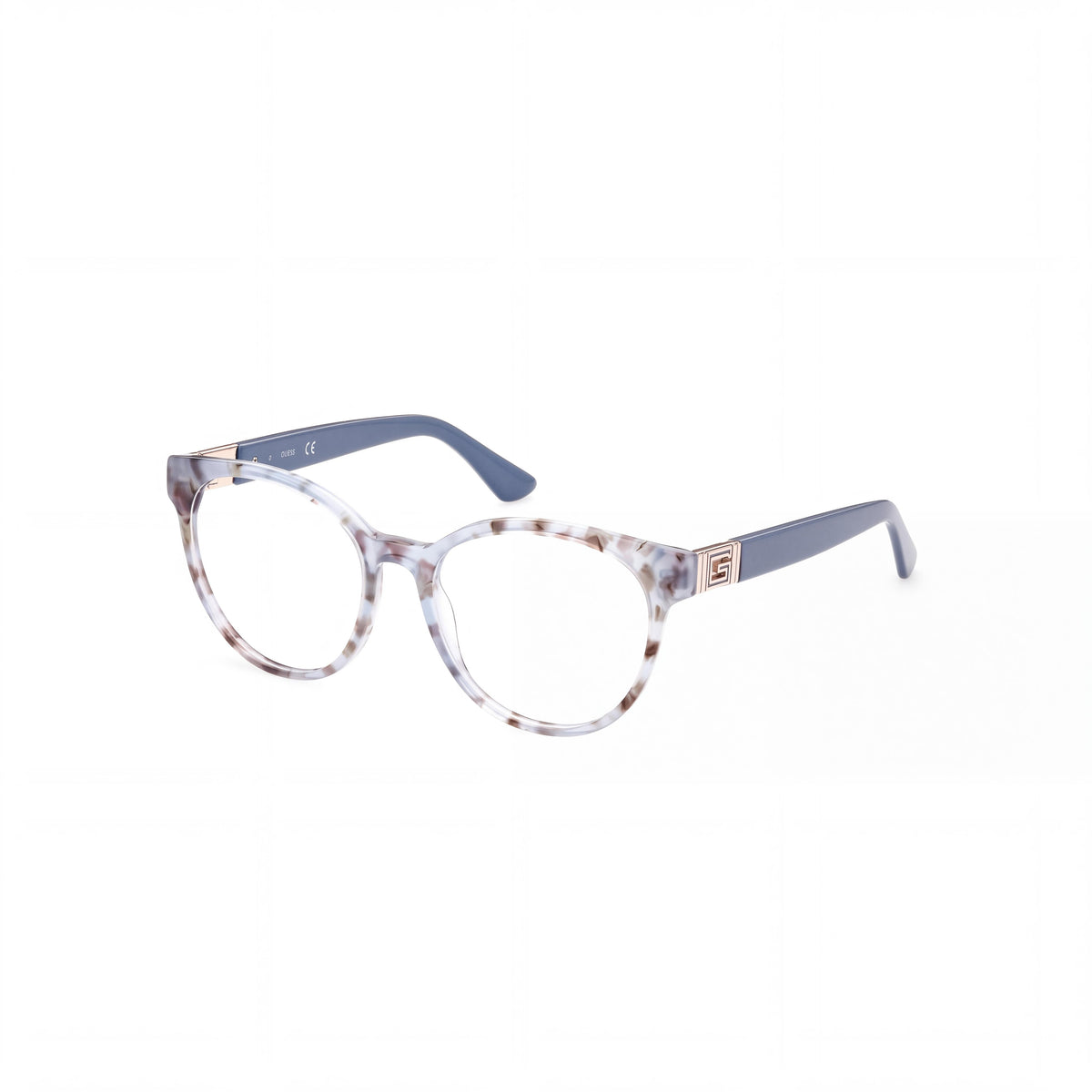 GUESS 2909 Women's Casual Blue Acetate Optical Frames with Demo Lenses, Size 53-17-140mm, Photo 1