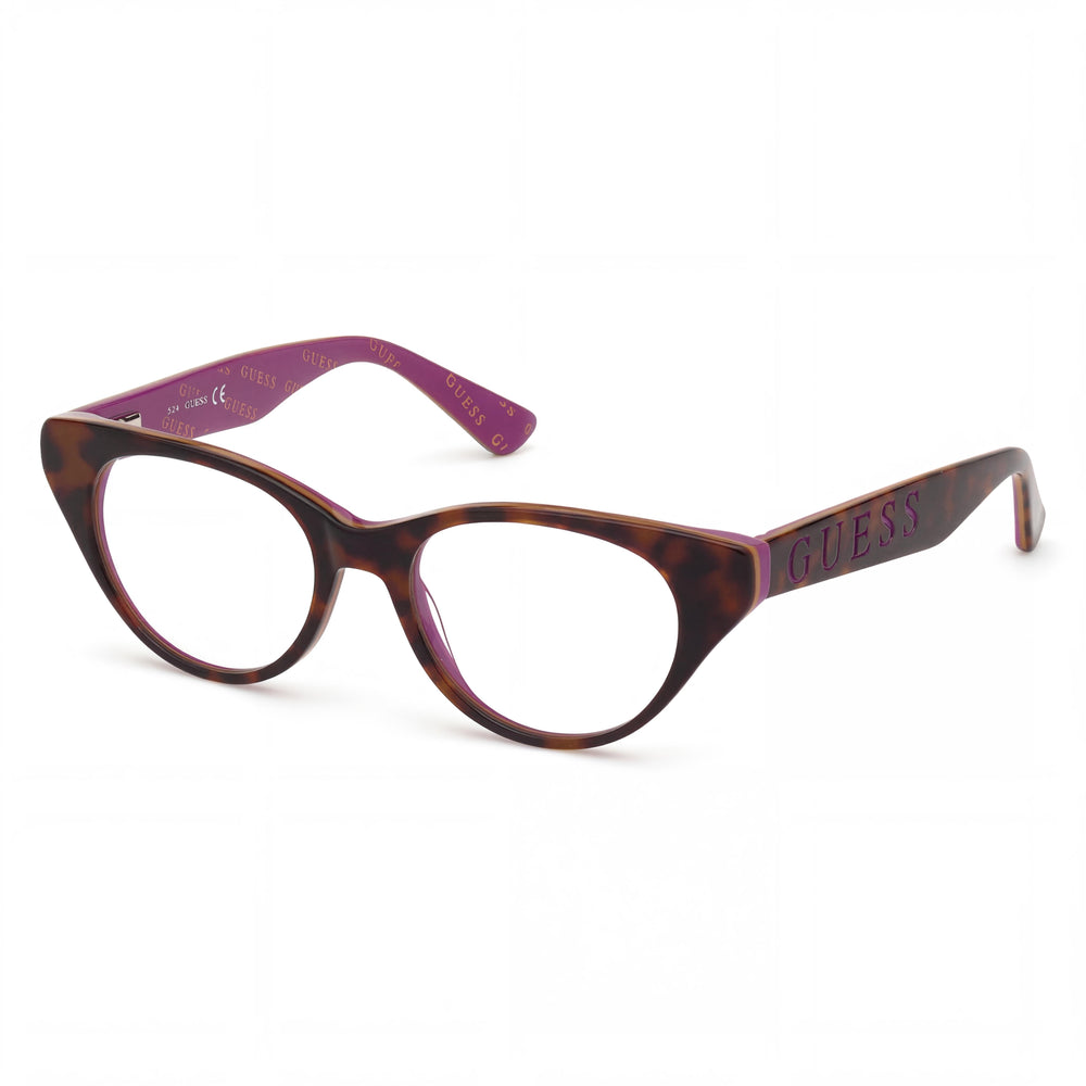 GUESS Gu9192 Unisex Havana Plastic Frame with Clear Non- Polycarbonate Lenses 47mm