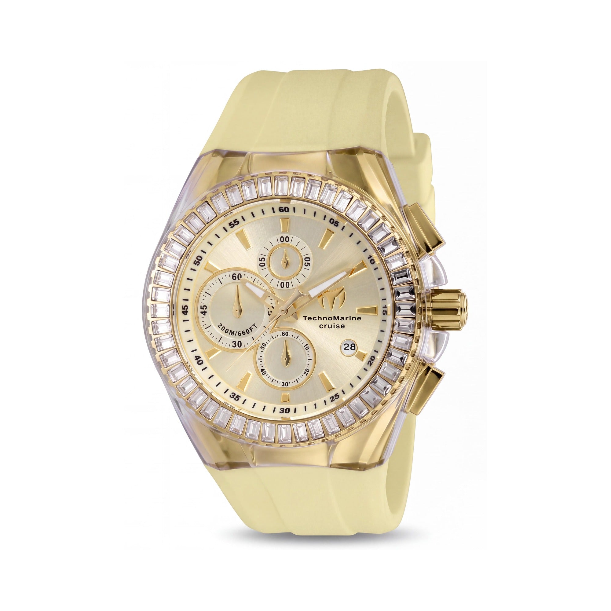 Technomarine Cruise TM-121159 Modern Unisex Gold Stainless Steel Quartz Chronograph Watch 45mm, Photo 1