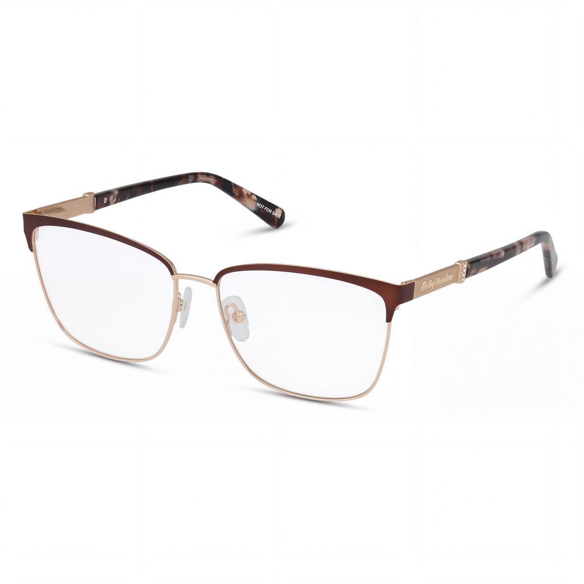 Harley-Davidson Hd50076 Unisex Metal Frame Eyewear Matte Dark Brown Blonde Havana Size 56-15-140, Photo 1