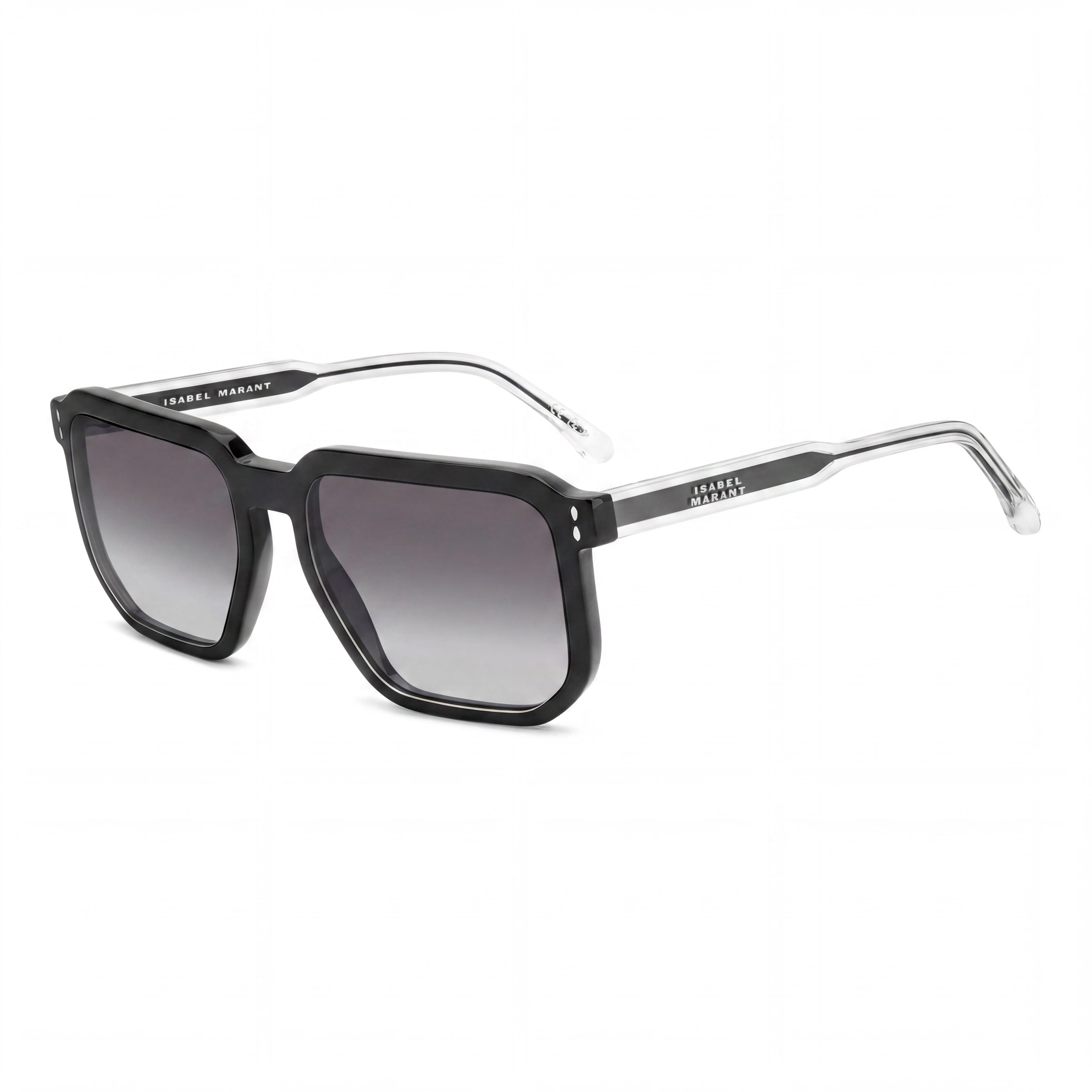 Isabel Marant Casual Women's Black Acetate Frame Non-Polarized Dark Grey Shaded Sunglasses 55mm, Photo 1