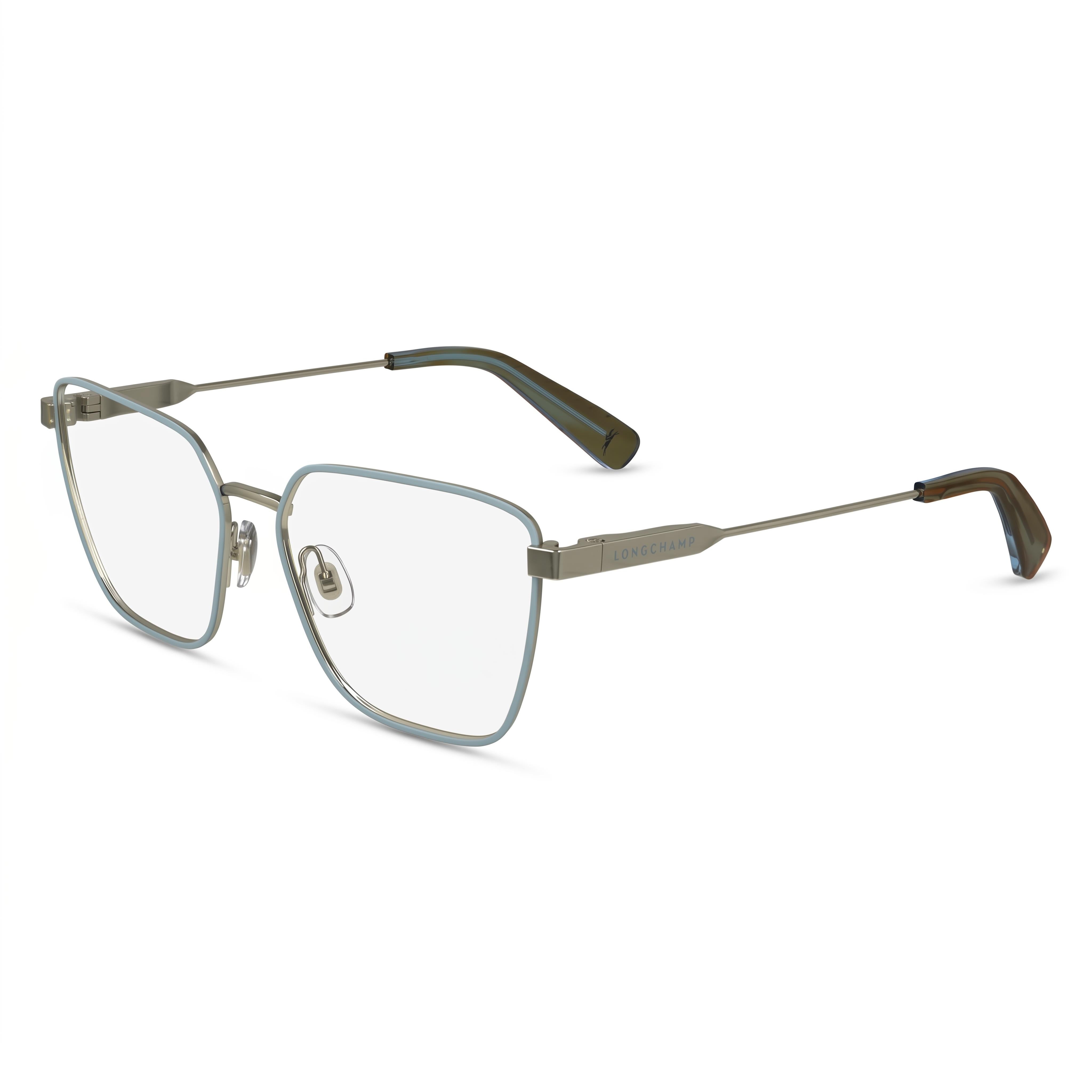 Longchamp LO2164 - Montura óptica informal de metal dorado claro para hombre, sin polarizar, 52-15-140, Photo 1