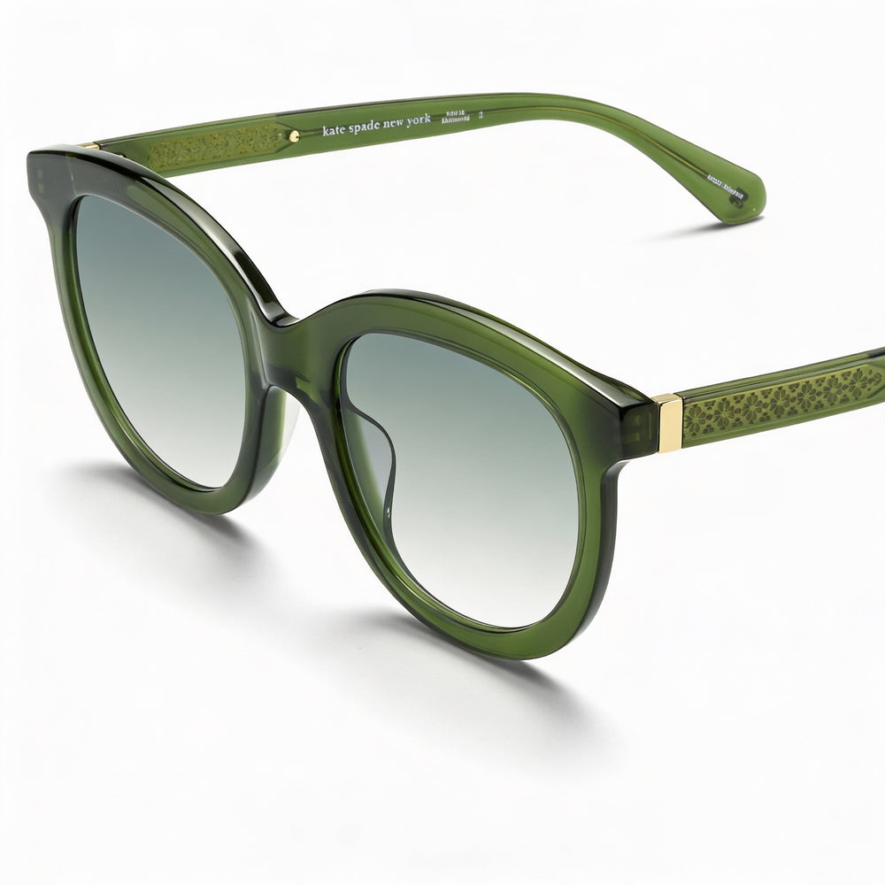 kate spade new york Women's Lillian/G/S Crystal Green Shaded Plastic UV Protected Non-Polarized 53mm Sunglasses