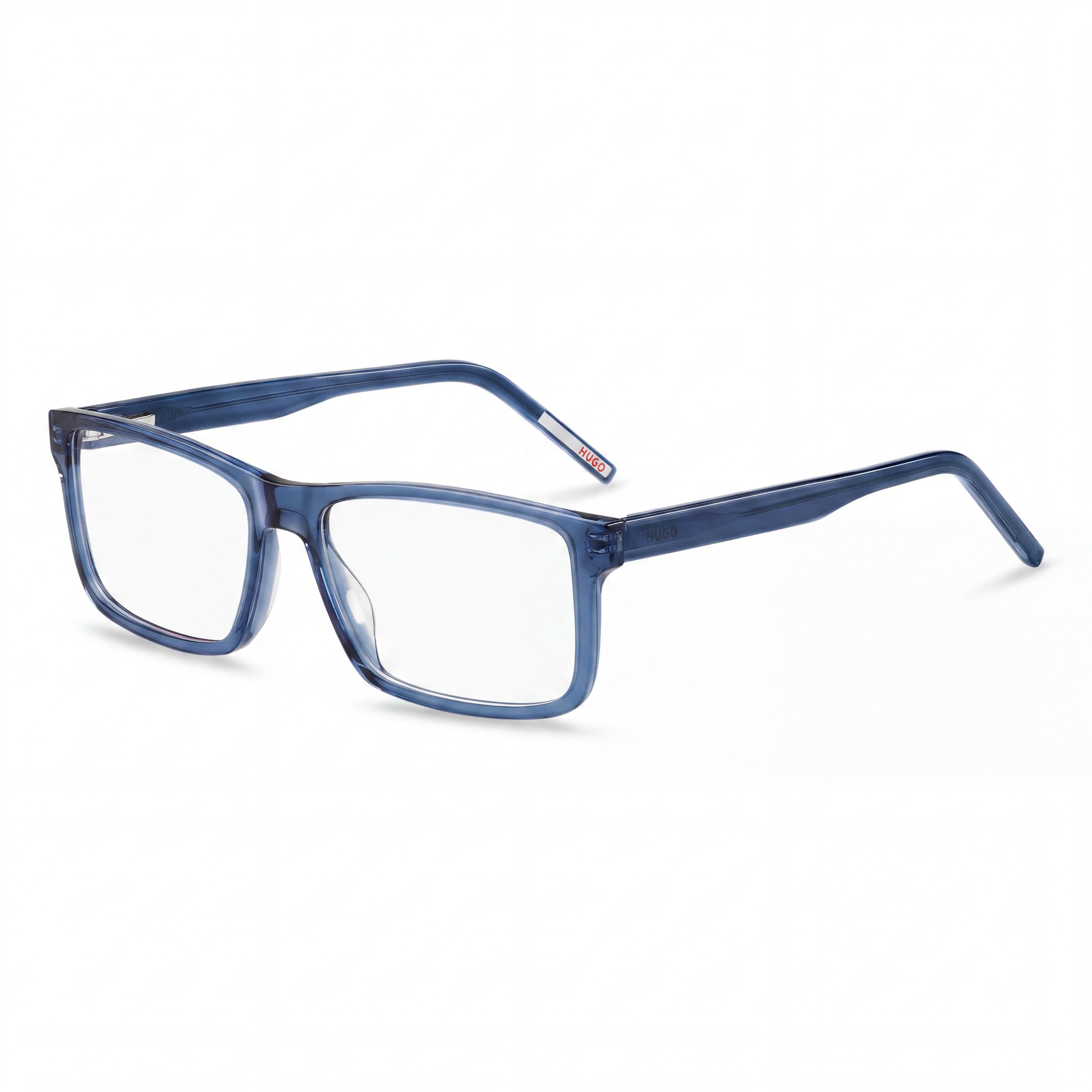 Gafas de sol HUGO Vista Hg 1262 para hombre, estilo casual, armazón de acetato ecológico azul, lentes de policarbonato, 55 mm, Photo 1