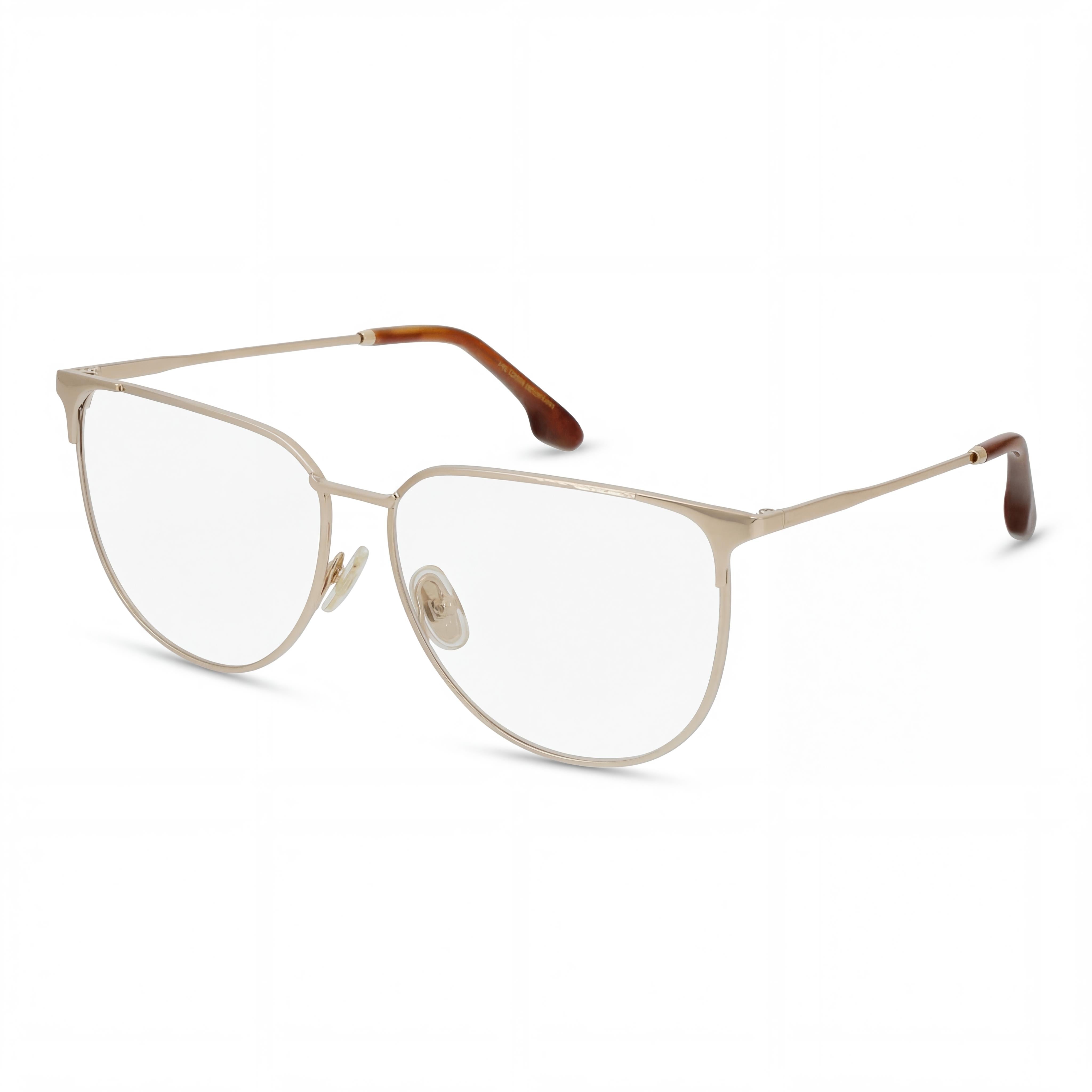 Victoria Beckham Modern Women's Cateye Metal Rose Gold Prescription Ready Clear Demo Lenses Eyeglasses 55mm, Photo 1