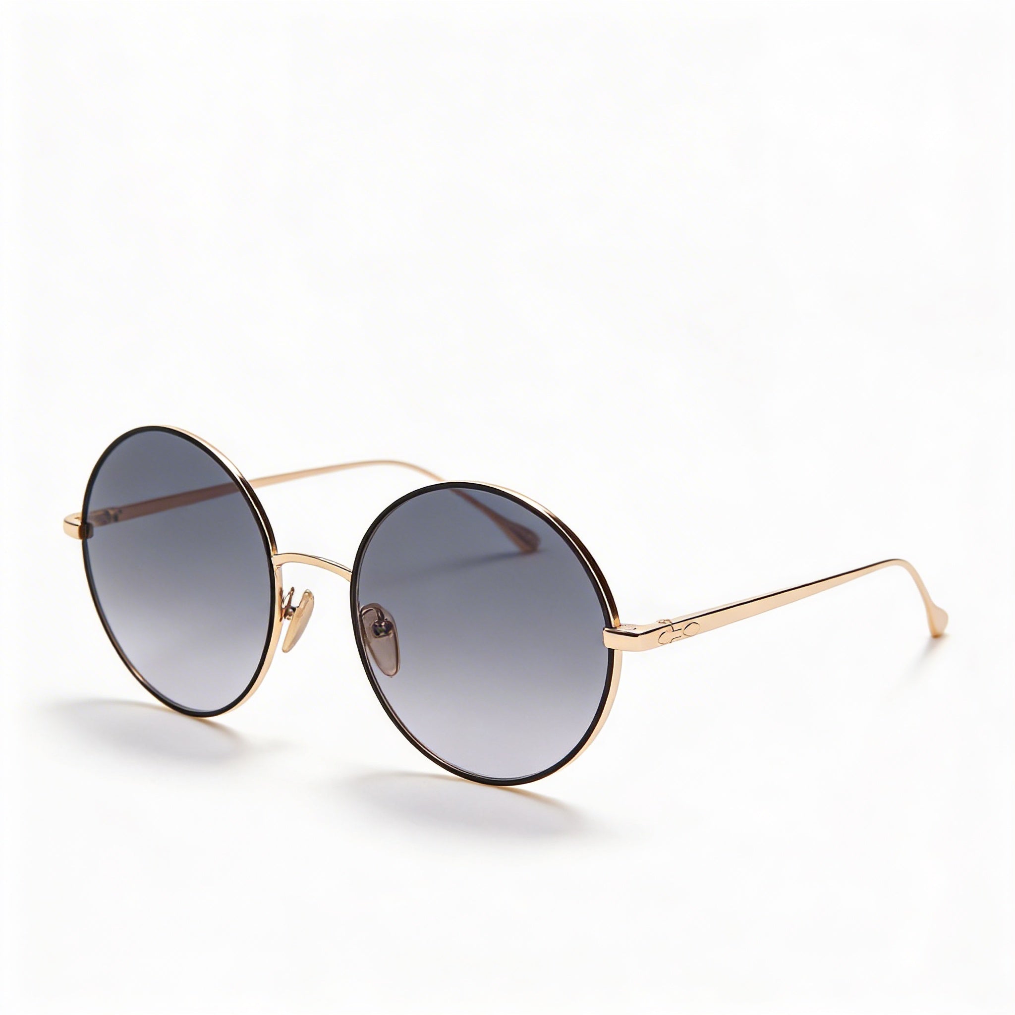 Gafas de sol clásicas Isabel Marant para mujer, redondas, de acero inoxidable, color negro y dorado, con protección UV, 54 mm, Photo 1