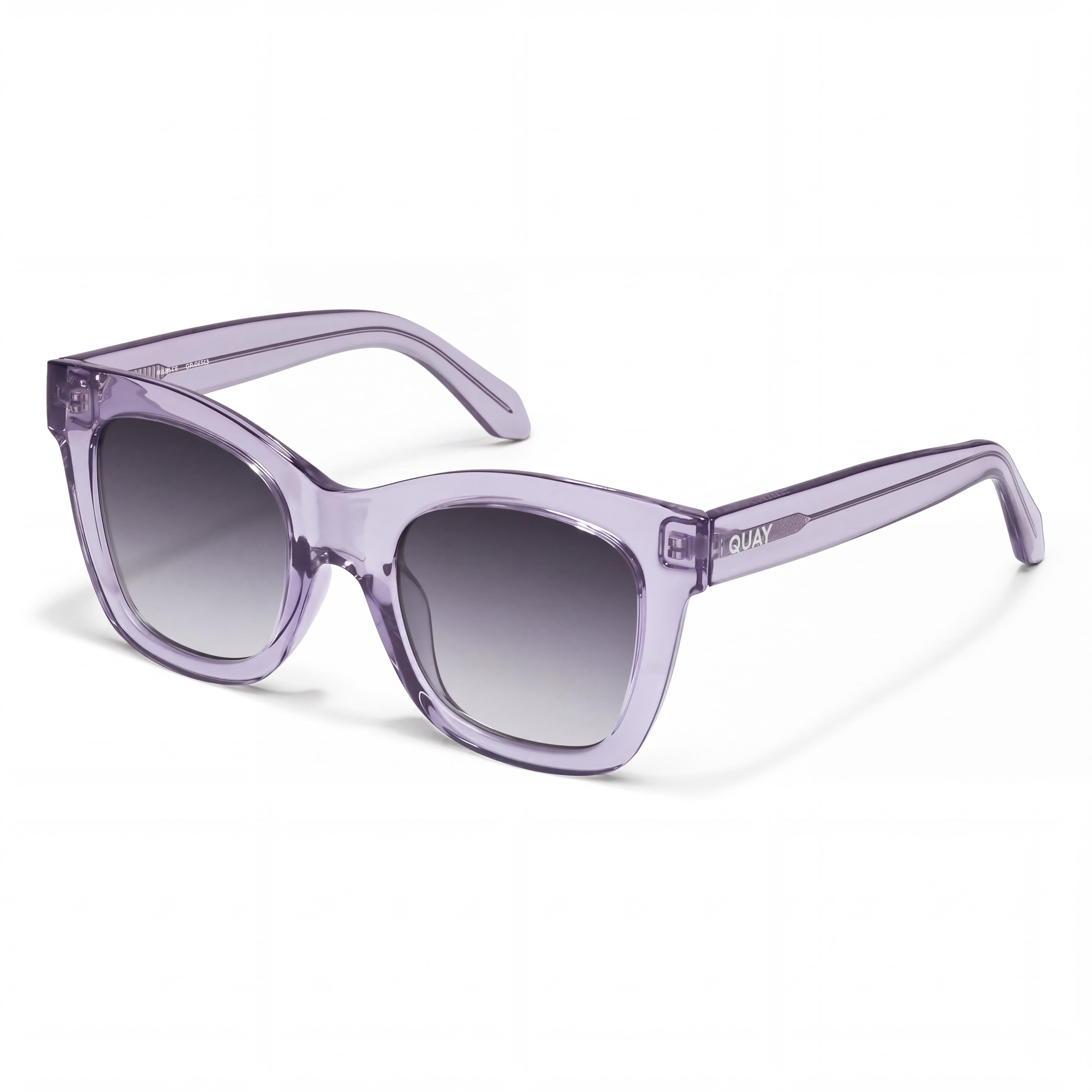 QUAY AUSTRALIA Women's Modern Sweet Pea Injection Frame Smoke Lens UV Protection Sunglasses 150-23-150mm, Photo 1