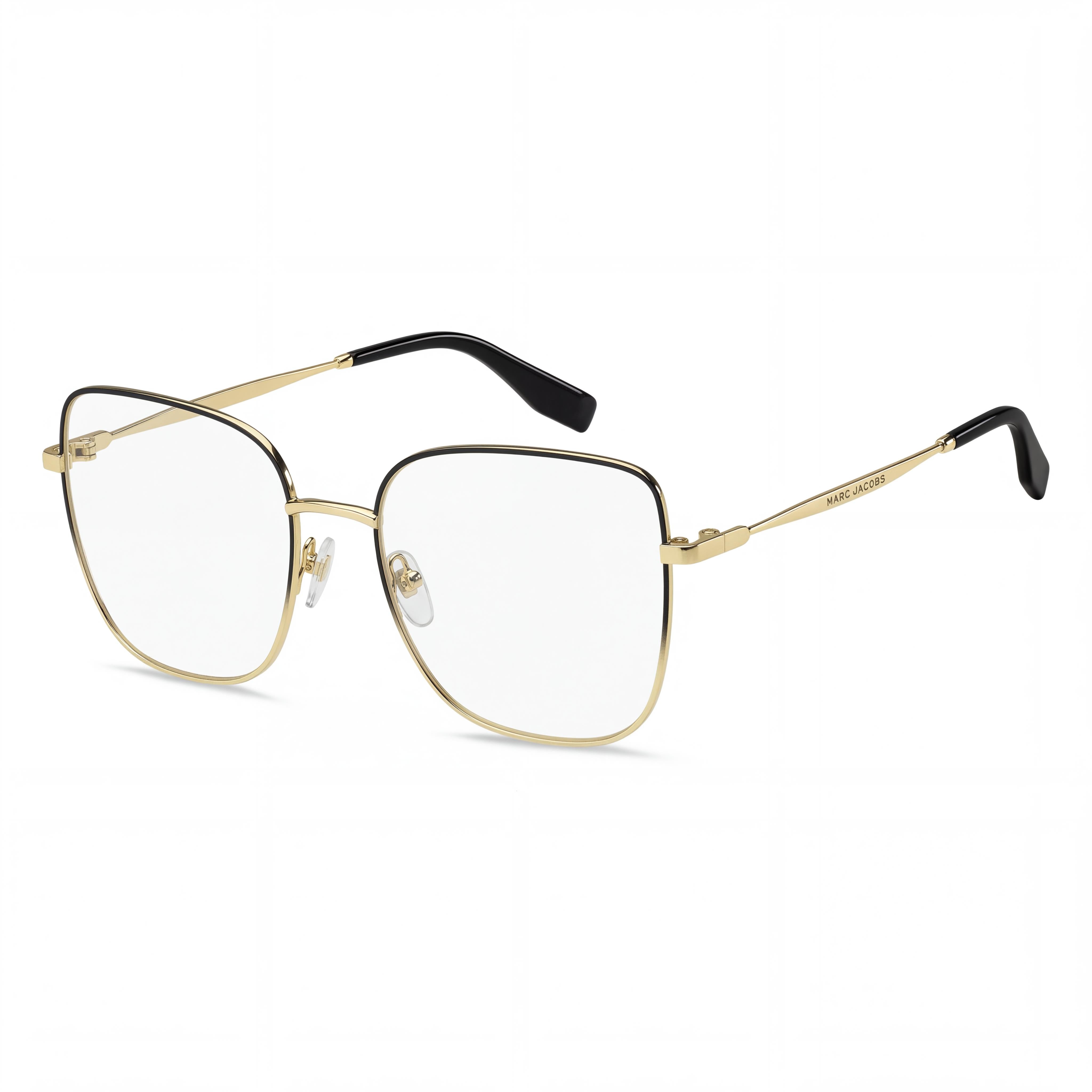 Marc Jacobs Marc 704 Gafas para Hombre Acero Inoxidable Negro Dorado Lente de 56 mm Puente de 18 mm Patilla de 145 mm, Photo 1