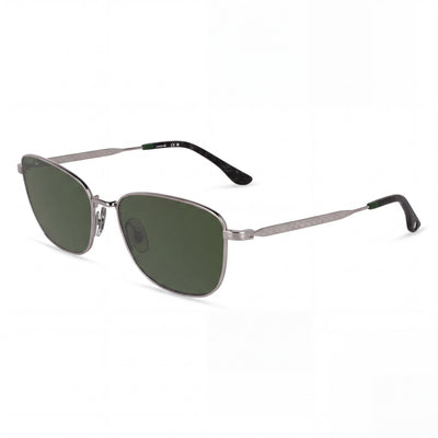 Gafas Lacoste Casual para mujer con montura metálica en color gris plomo, con lentes verdes y protección UV, 56 mm