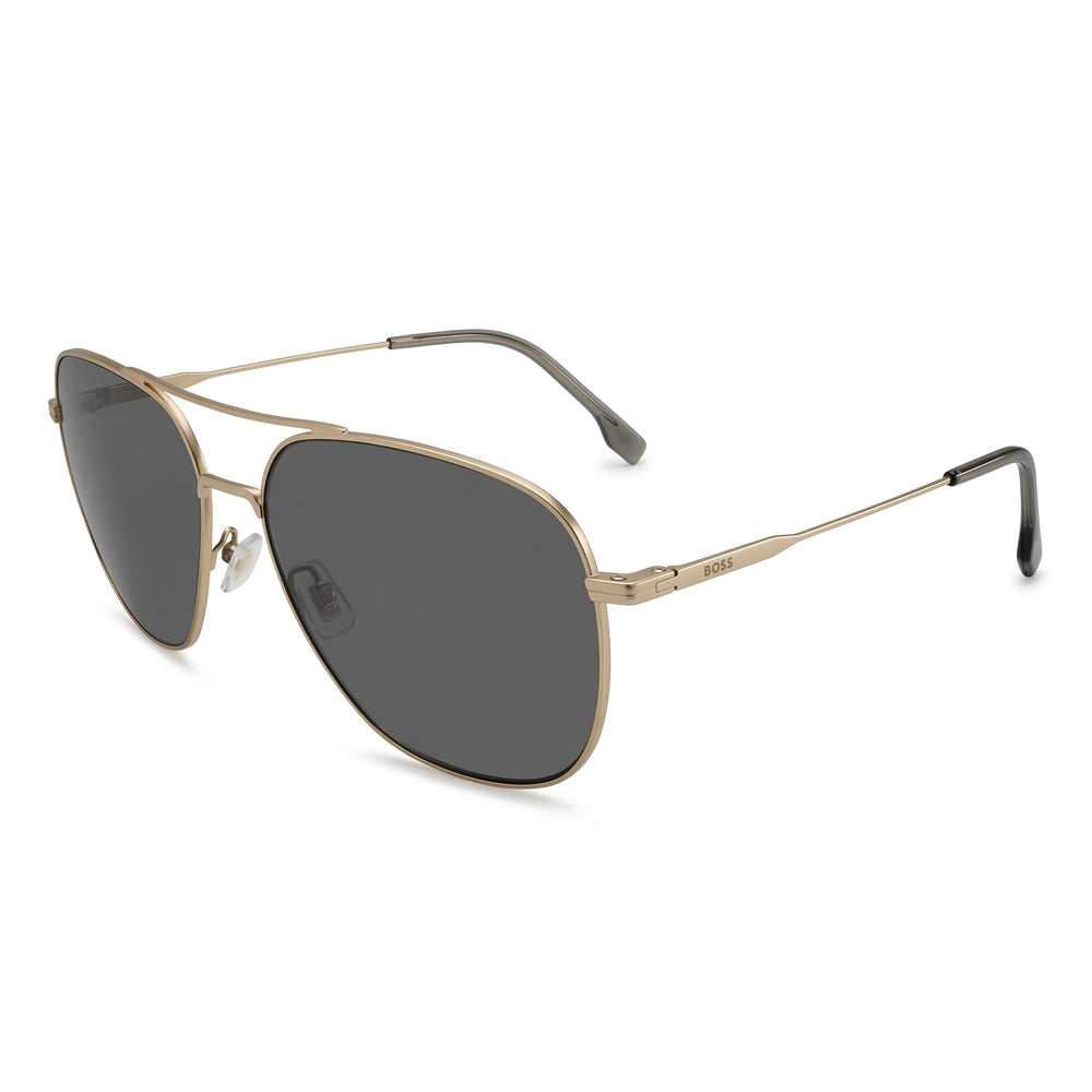 Gafas de sol de aviador mate doradas para hombre Hugo Boss 1557, 62 mm